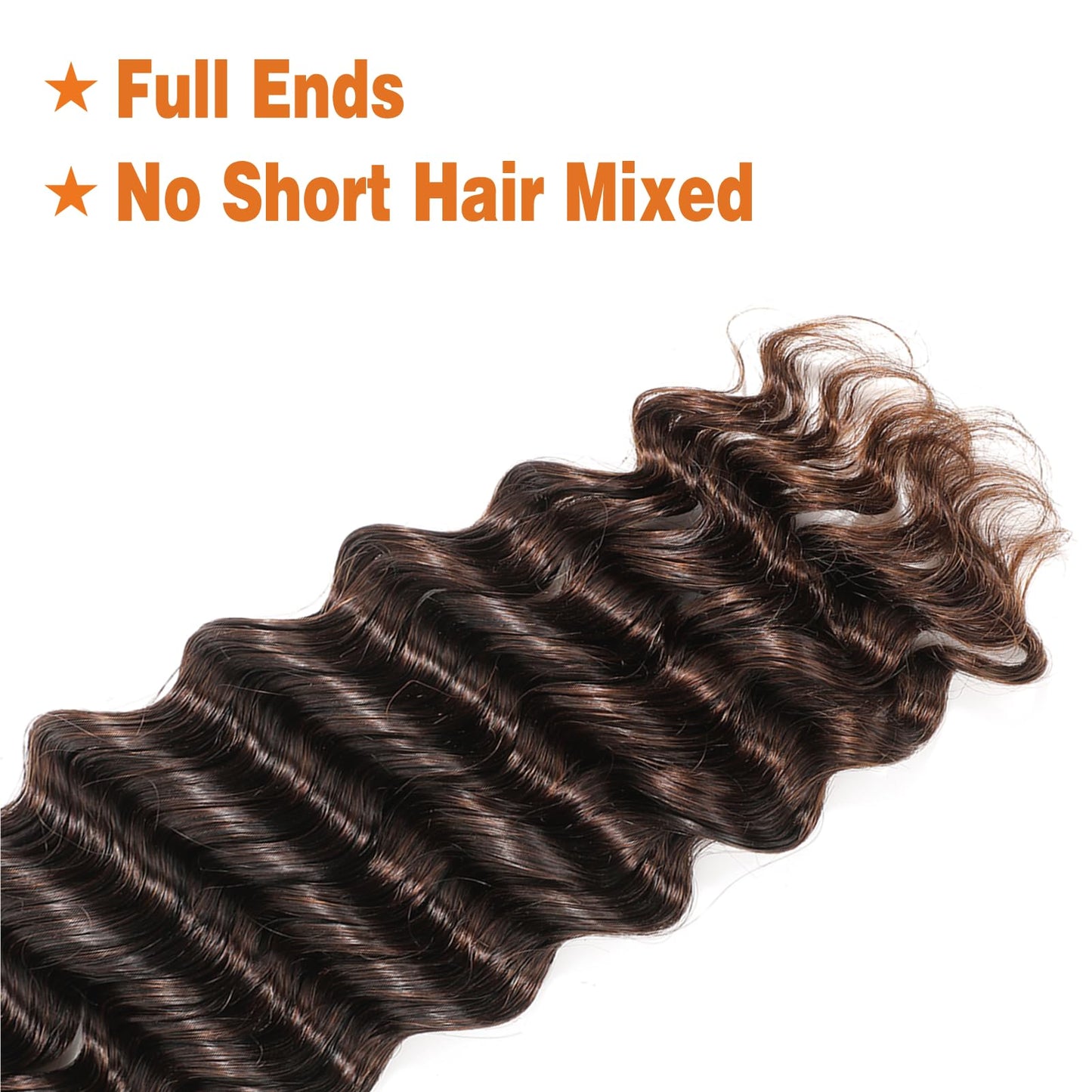 Humistwbiu Deep Wave Human Braiding Hair Micro For Braiding 100% Unprocessed Brazilian No Weft Human Hair 20 Inch （100g, Dark Brown）
