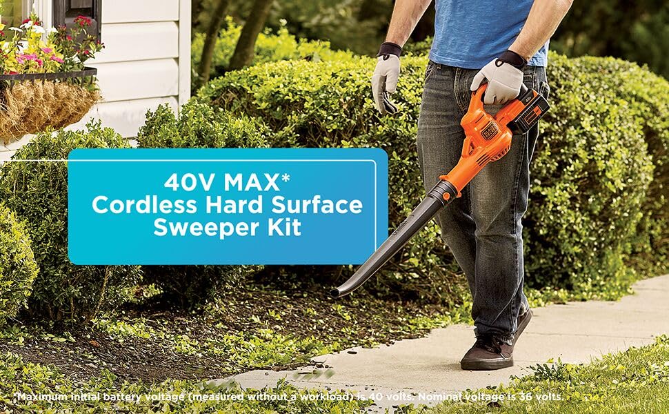 BLACK+DECKER 40V MAX* Cordless Sweeper (LSW40C)