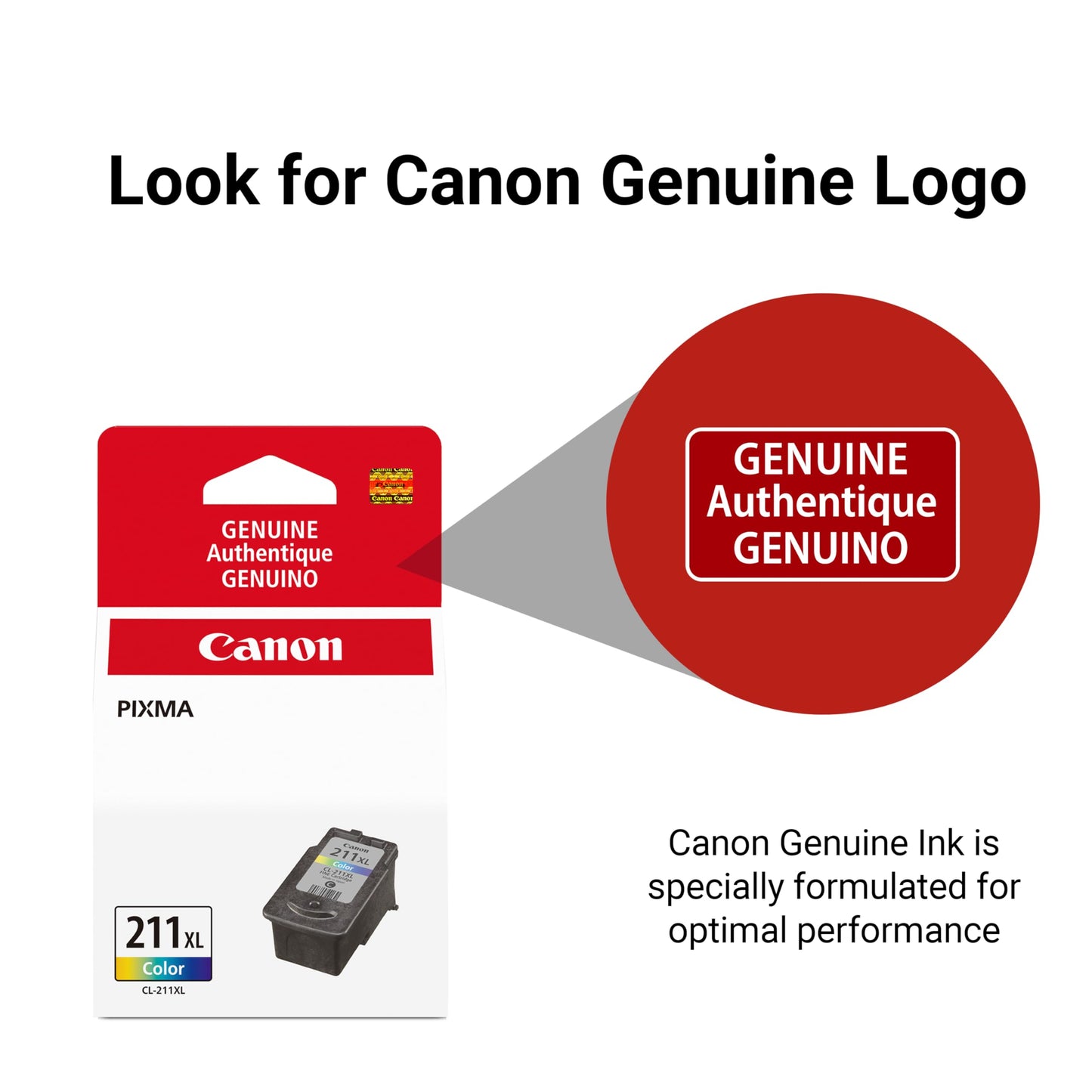 Canon Genuine Canon CL-211XL HIGH Yield Ink Cartridge, Tri-Colour