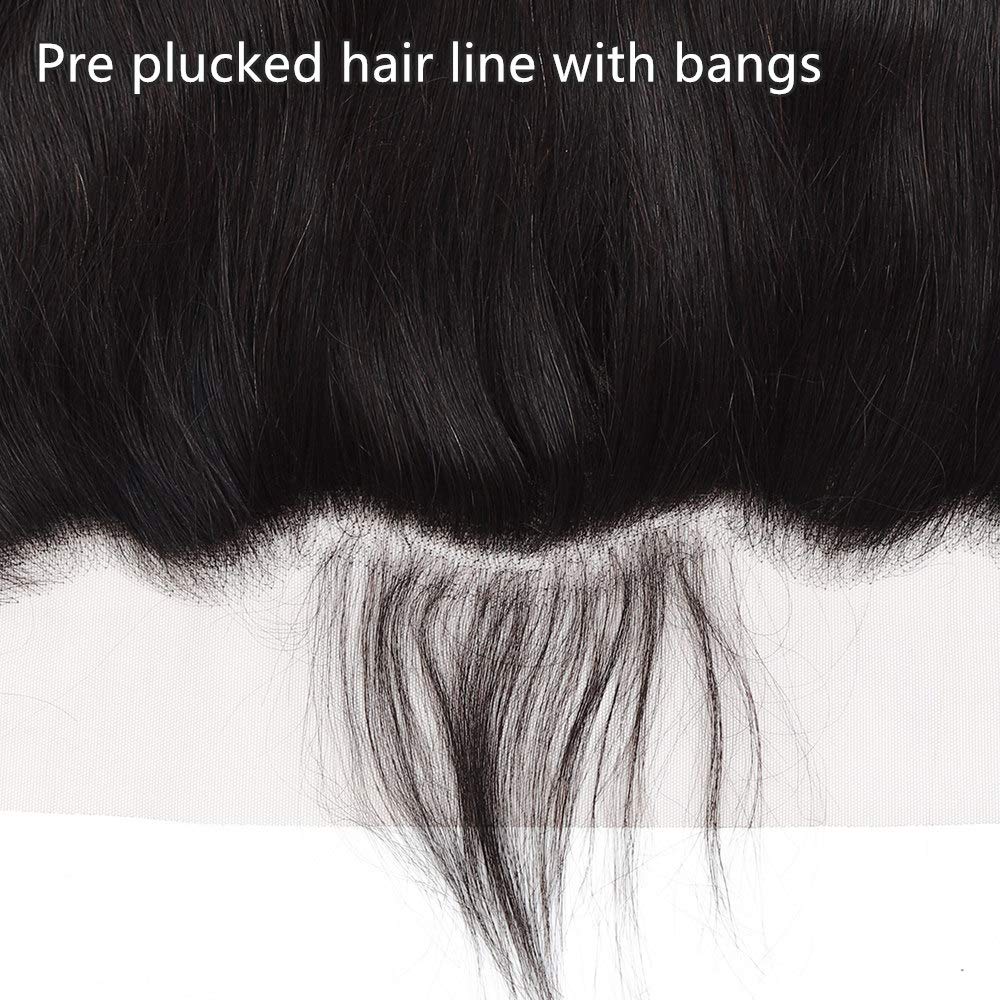 Grand Nature Frontal HD Lace Closure Only, 13x6 Frontal HD Lace, 5x5 HD Lace Closure Body Wave, Straight 4x4 Closure, 13x4 Lace Frontal HD Lace (Straight, 10"-13x6 Frontal)
