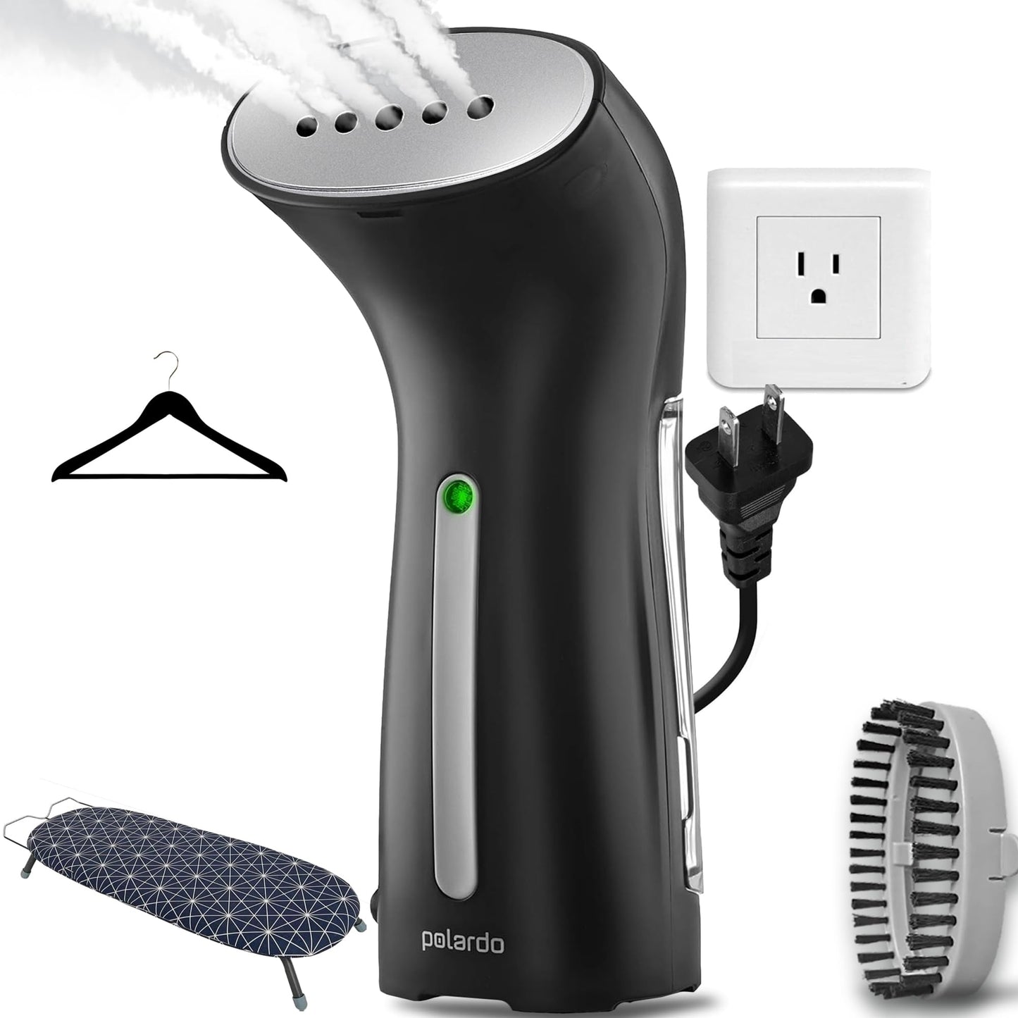 Steamer for Clothes, Best Portable Travel and Home Garment Steamer, Metal Steam Head, 25s Heat Up, Pump System, Mini Size, Large Water Tank, Handheld Steamer for Any Fabrics, No Water Spitting, 110V