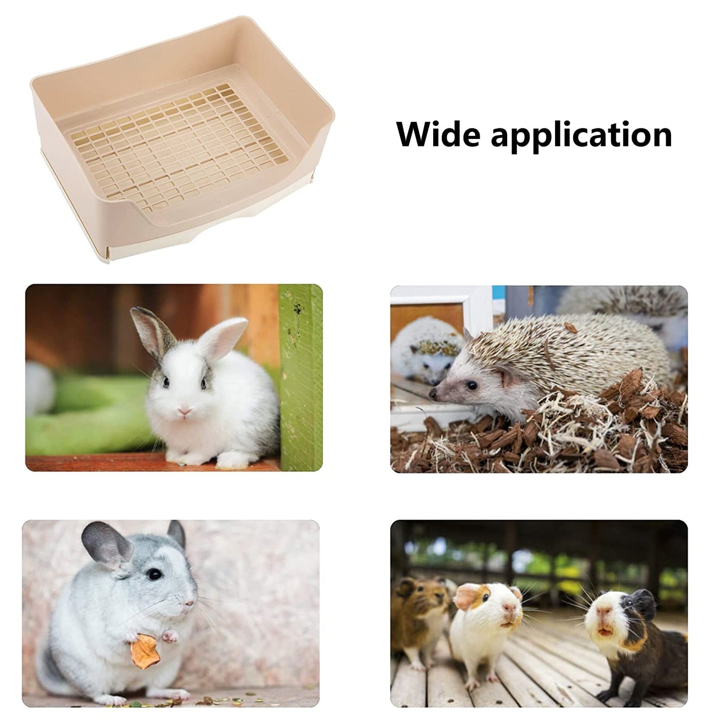 Large Rabbit Litter Box Toilet,Bunny Potty Trainer with Drawer & 100pcs Disposable Pet Toilet Films Pet Pan for Guinea Pigs, Rabbits, Hamster,Small Animals