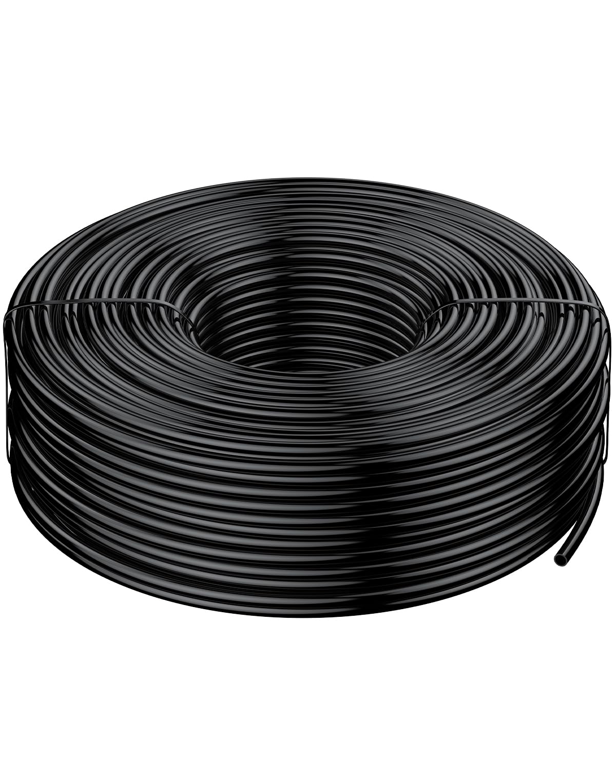 Pawfly 200 ft. 1/4 Inch Black PVC Drip Line, Drip Irrigation Hose Roll for Garden Watering, Drip Irrigation Part Drip Irrigation Tubing, Blank Distribution Tubing for Drip Irrigation System