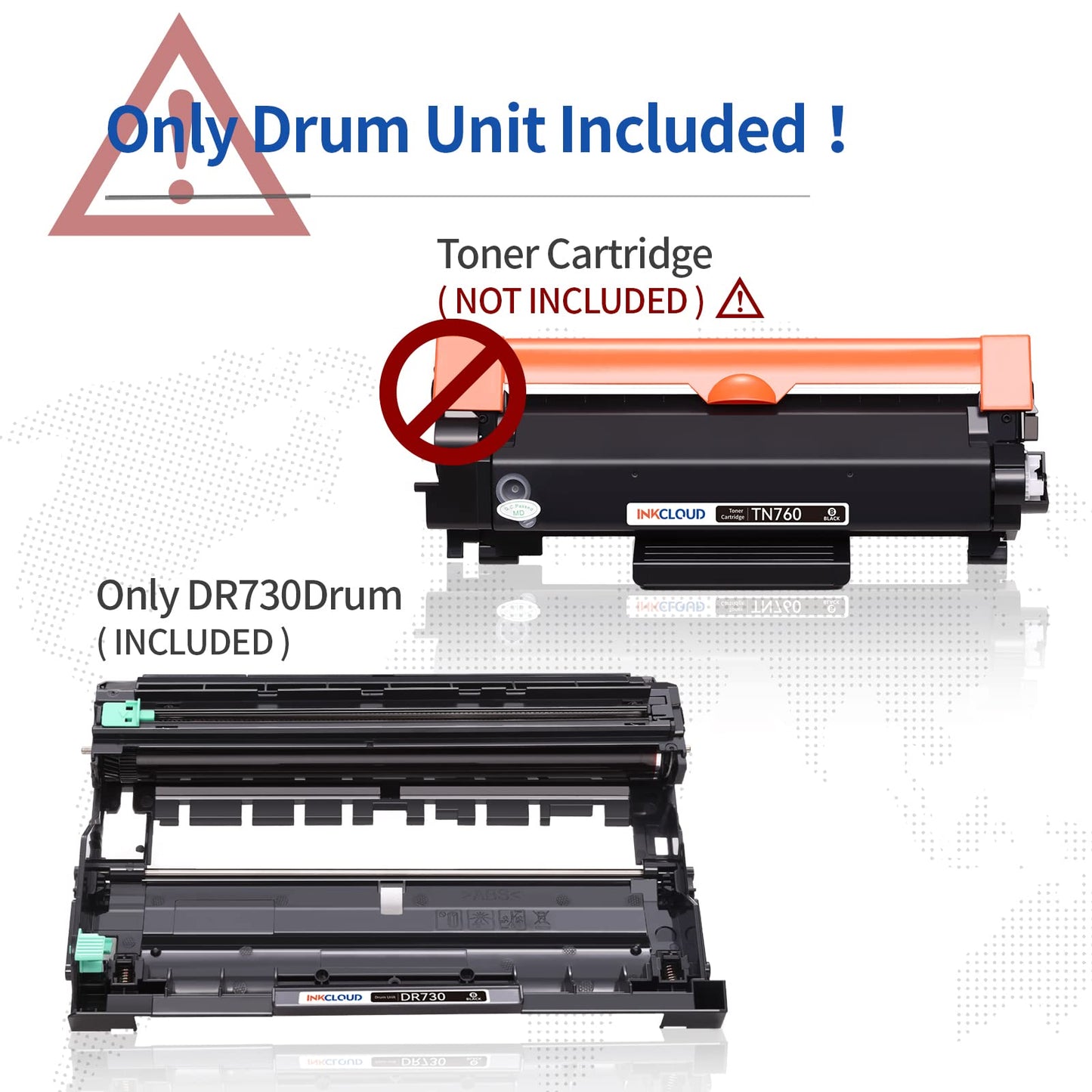 DR730 Drum Unit Compatible Replacement for Brother DR730 DR 730 760 Work with HL-L2350DW HL-L2395DW HL-L2390DW HL-L2370DW HL-L2370DWXL MFC-L2750DW MFC-L2710DW DCP-L2550DW Printer