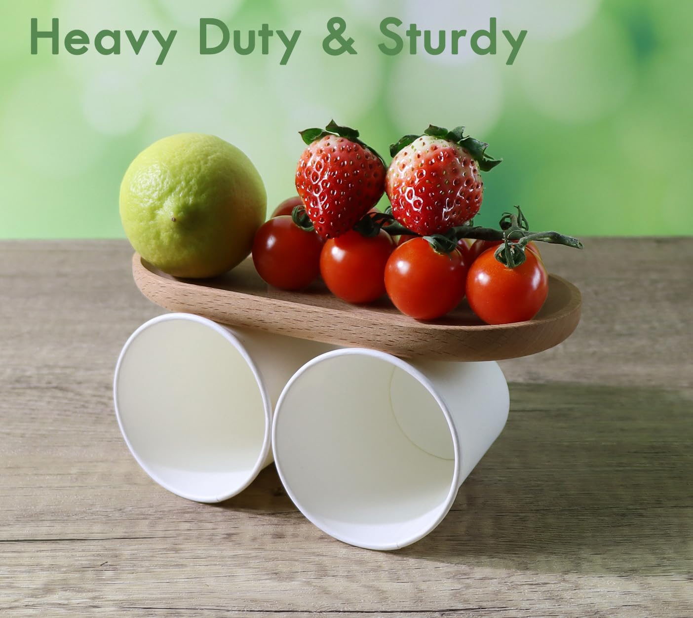 CantaGreen 150 Count 12 OZ Heavy-Duty Paper Coffee Cups, White Disposable Cup for Hot and Cold Beverage