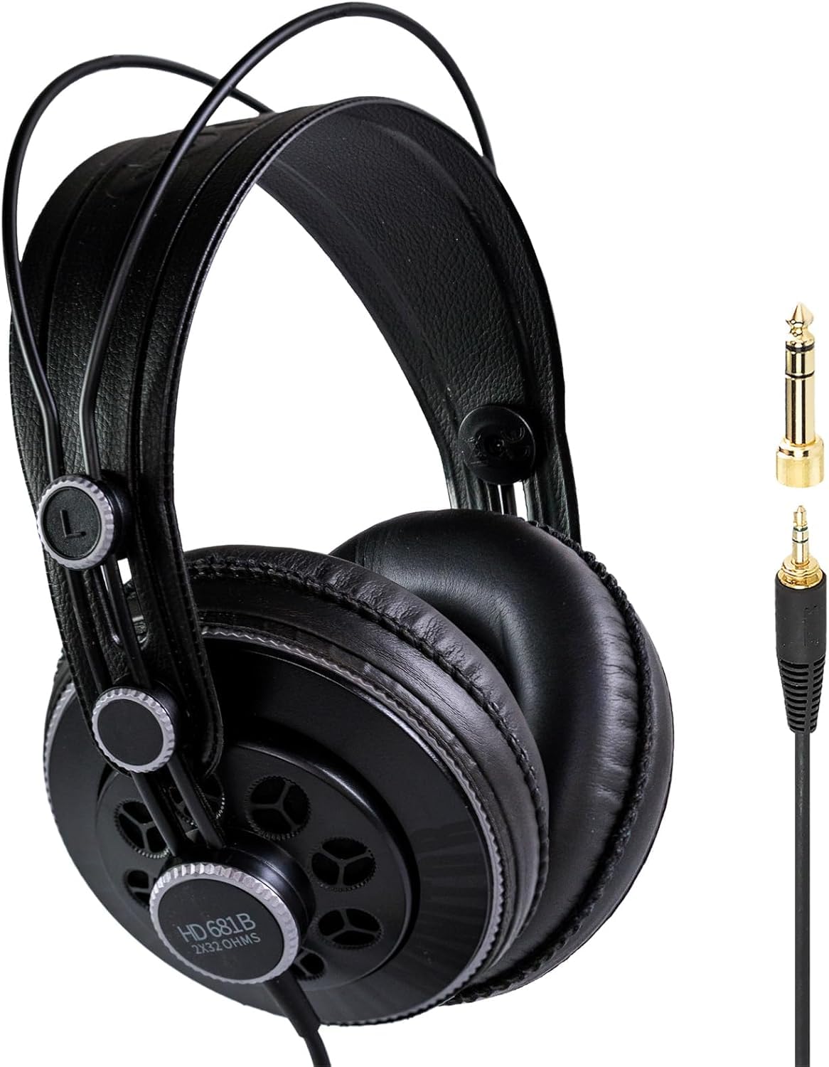 Superlux HD681B Dynamic Over-Ear Headphones Wired with 50mm Neodymium Driver, Single-Sided, Semi-open, Deep Bass, Balanced Tone for Professional Monitoring Recording Gaming Streaming Live Rock Concert