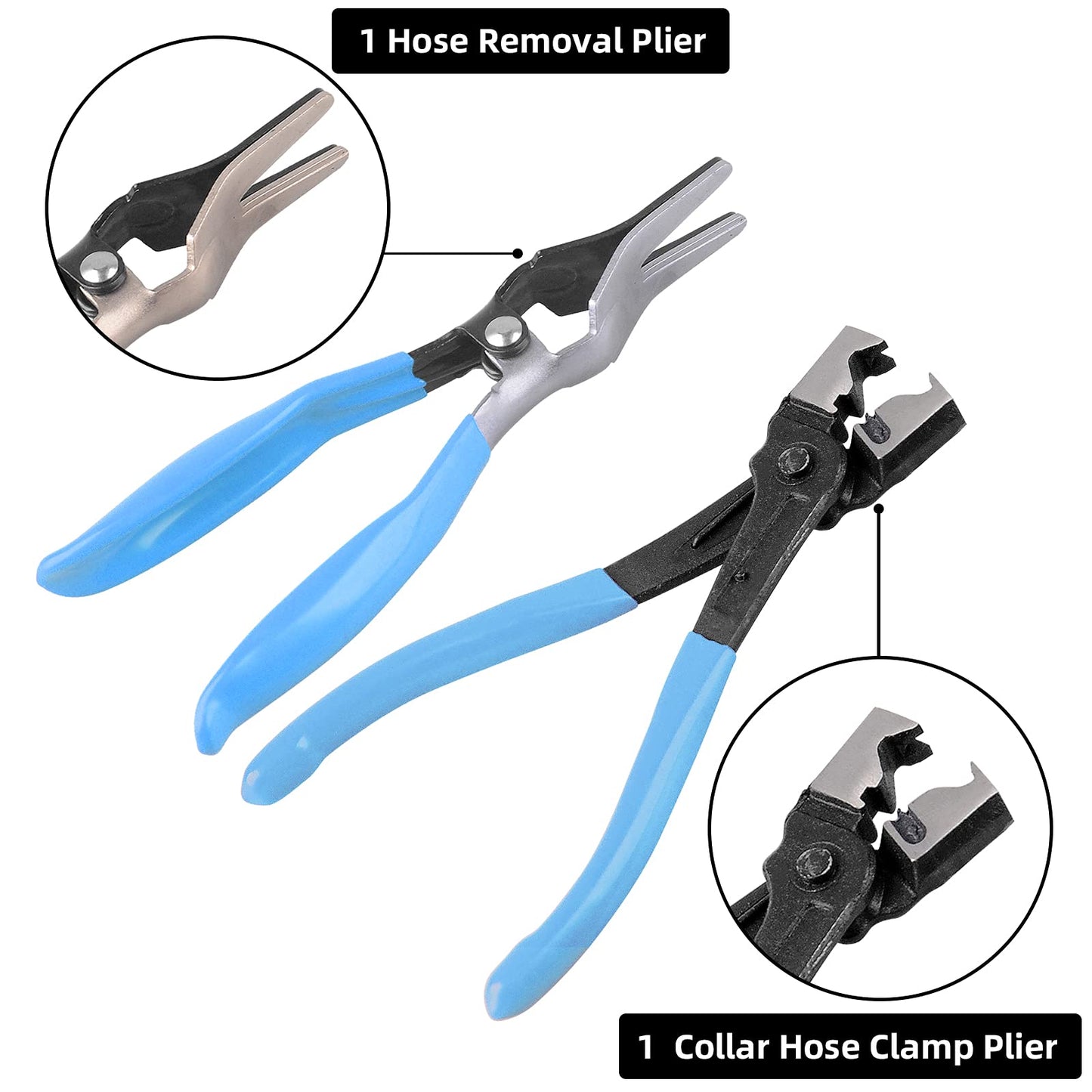 DAYUAN 9pcs Wire Long Reach Hose Clamp Pliers Set Fuel Oil Water Hose Auto Tools