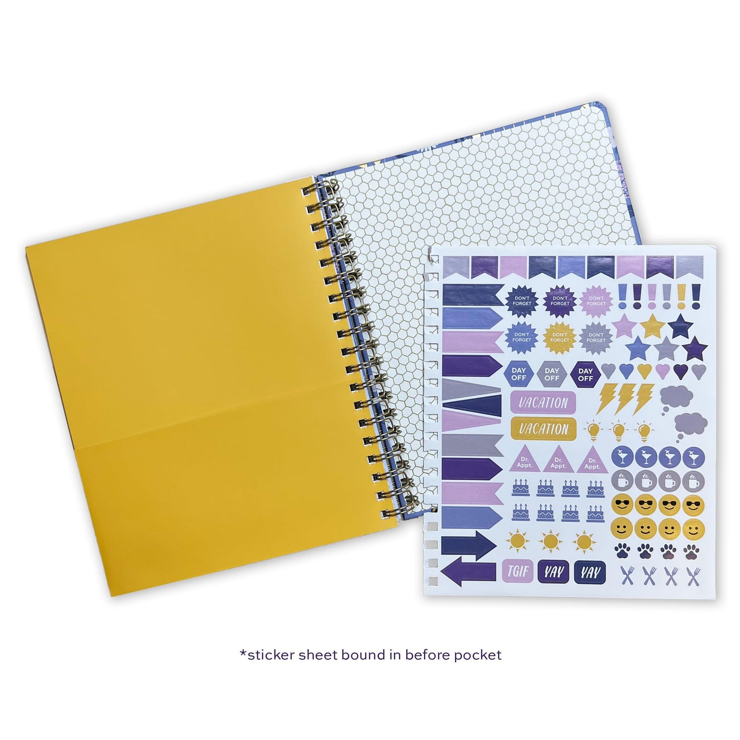 High Note 2026 Monthly Planner, Hardcover, Weekly & Monthly Calendar Book, 2026, 9" x 10", Garden Bee Planner with Notes, Lists & Reference Pages + Sticker Sheet