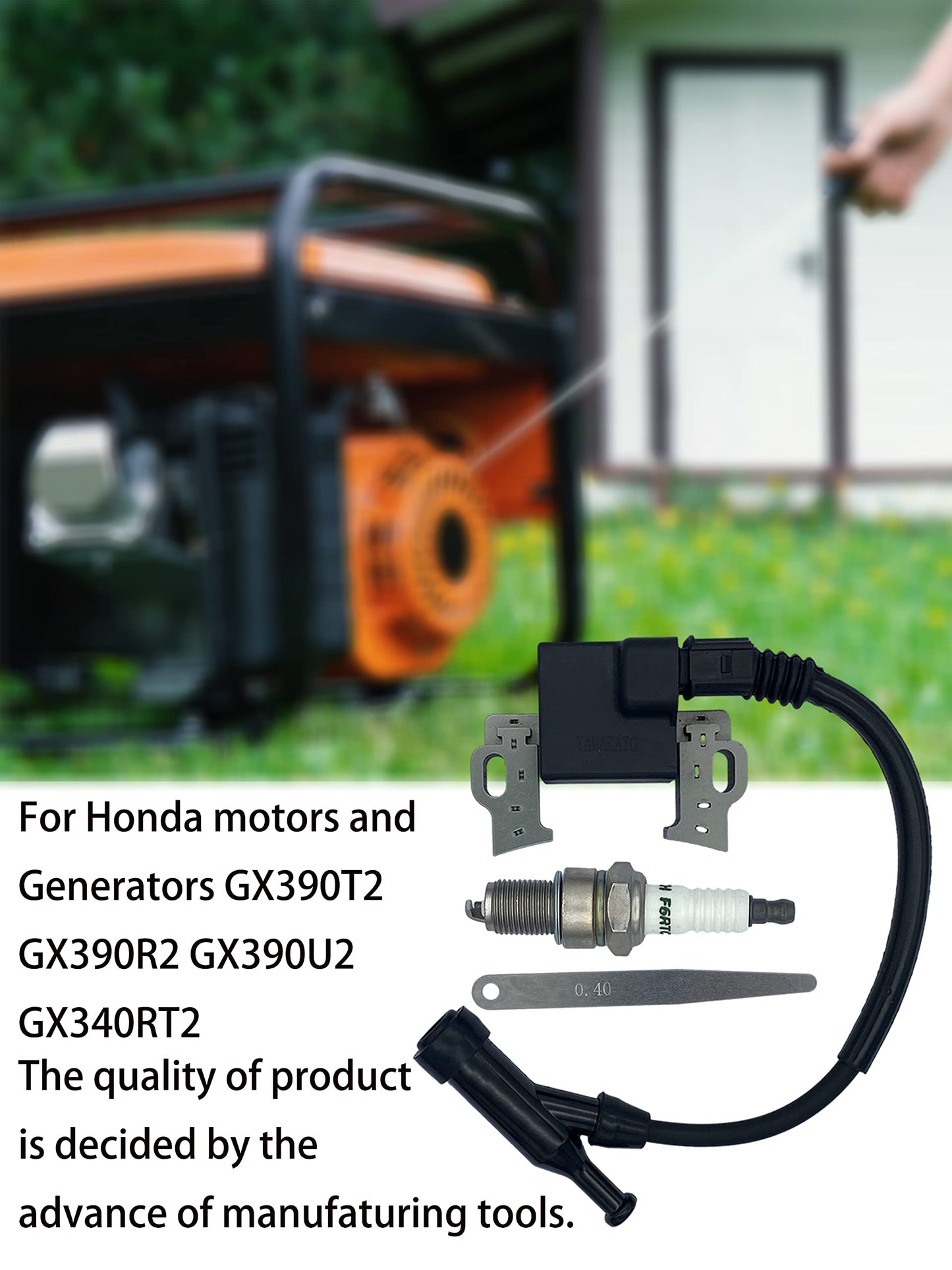 YAMAKATO 30500-Z5T-003 Four Prong Ignition Coil Module w/ 4 pin Connector For Honda GX340 GX390 GX240 GX270 OEM 30500Z5T003