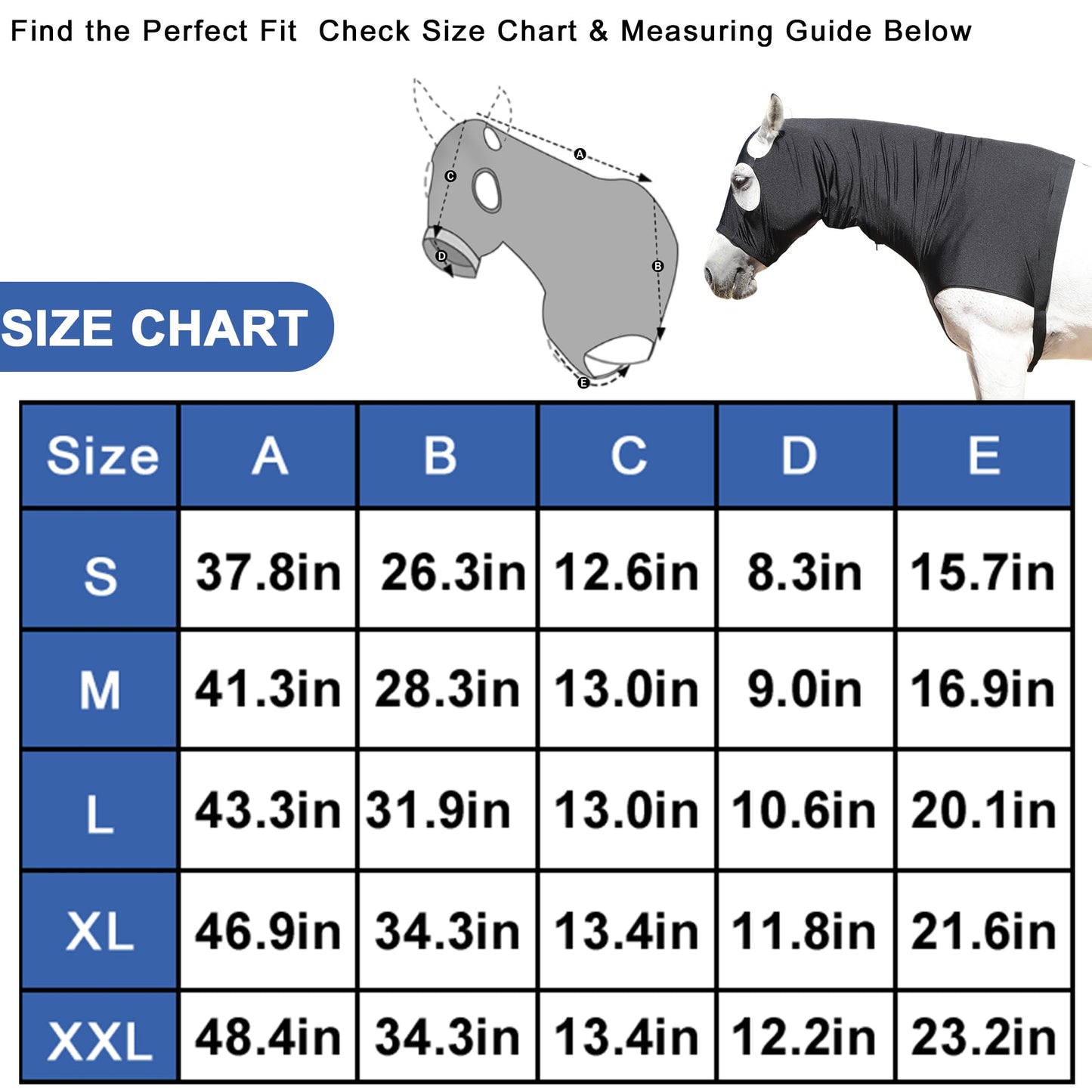 Gallopoff Horse Slinky Hood with Zipper, Stretch Spandex Sleazy Hood for Mane Protection, Breathable Horse Neck Cover for Show Prep, Braids Saver, Sleek Grooming Under Blanket Use Black X-Large