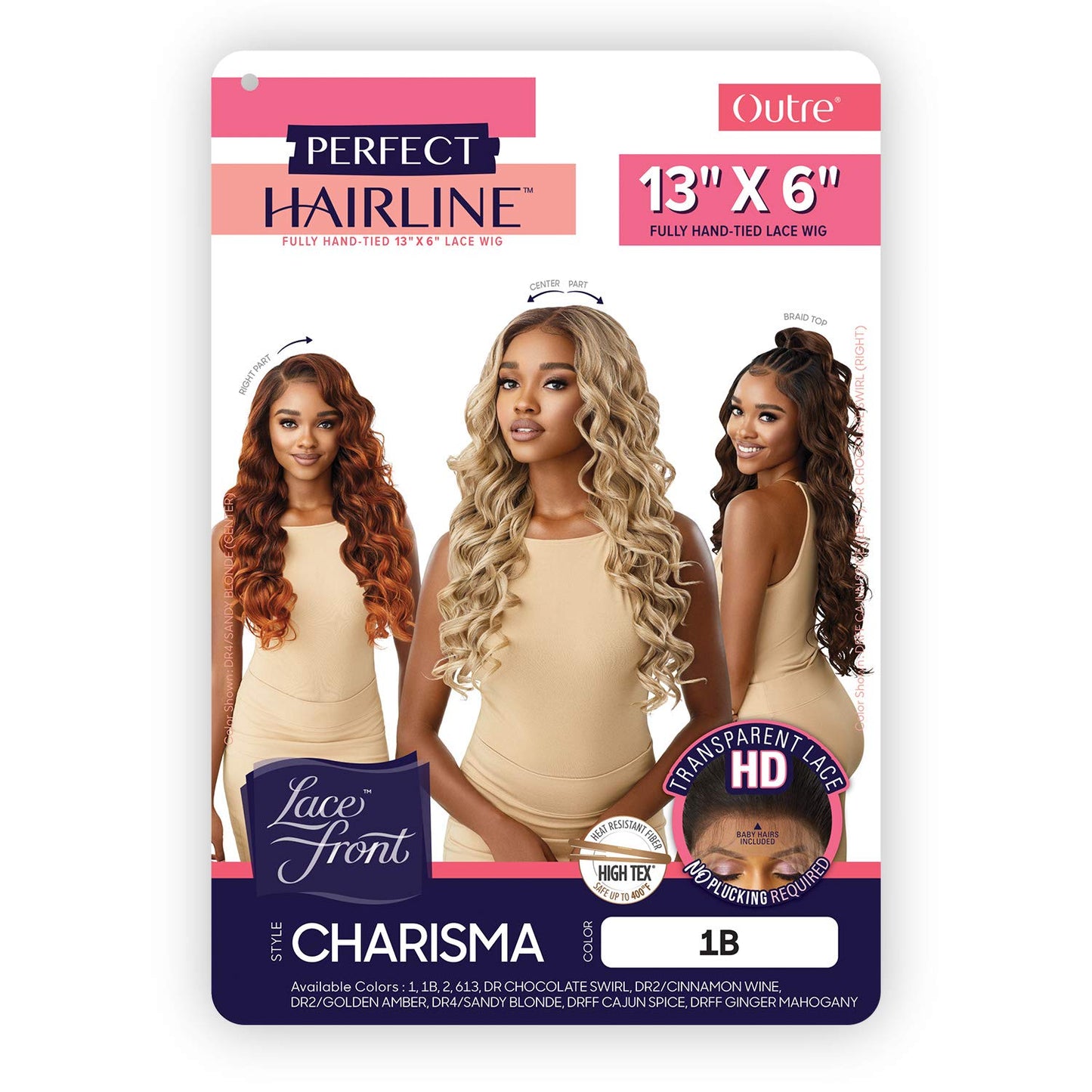 Outre Perfect Hair Line Synthetic 13x6 Lace Front Wig - CHARISMA (1B Off Black)