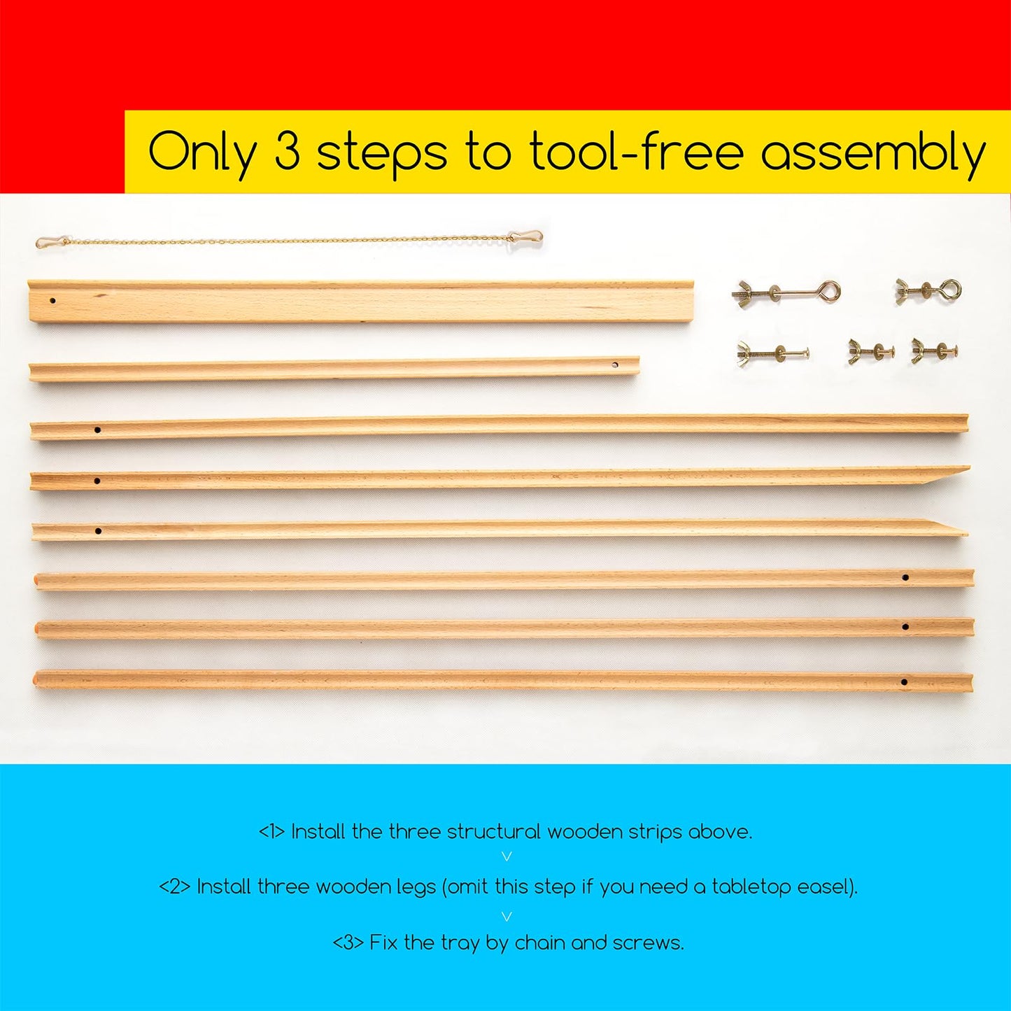 MEEDEN Wood Easel Stand for Display: Wooden Tripod for Poster Board - Wedding Easel Standing for Welcome Sign