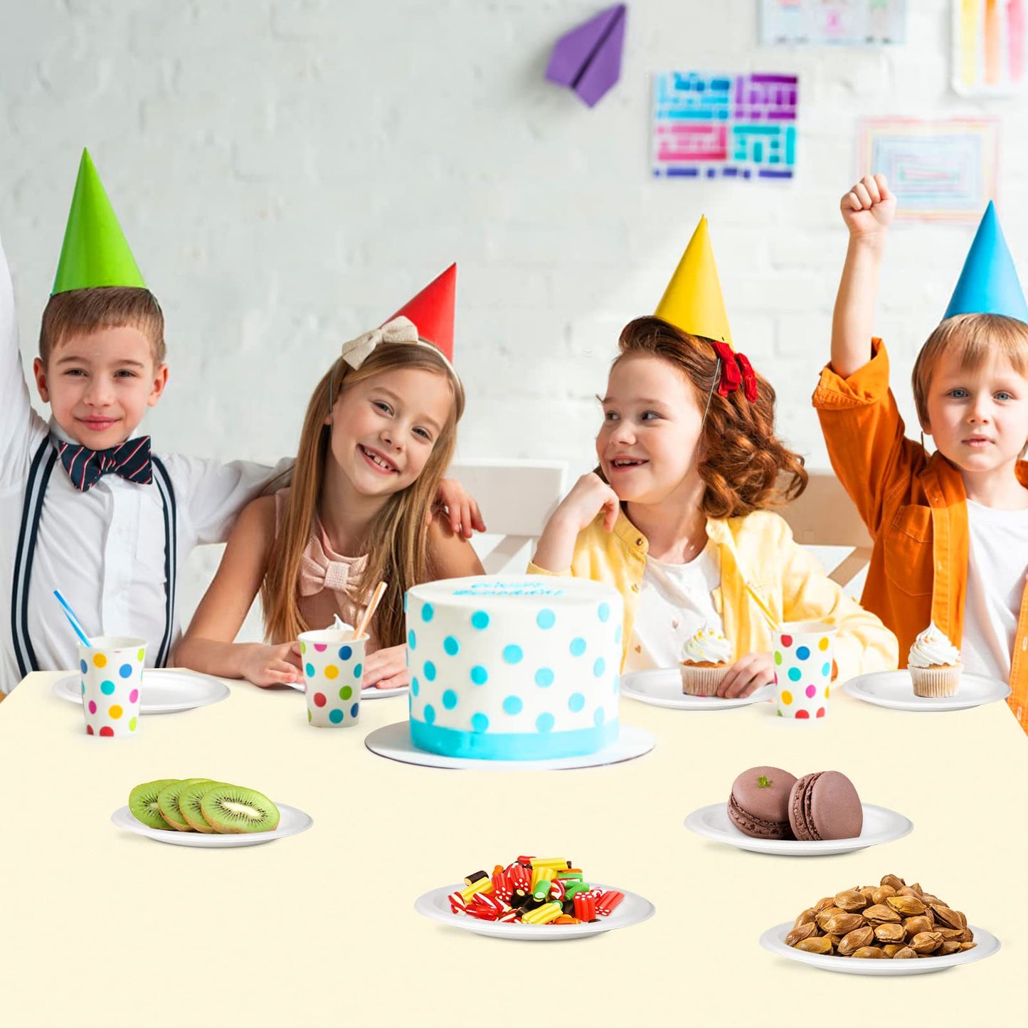 Greconv Paper Plates 6 inch, 500 Pack Paper Plates Bulk, Small Paper Plates 100% Compostable Plates Made from Sugarcane Fibers, Dessert Paper Plates Disposable, White Paper Plates