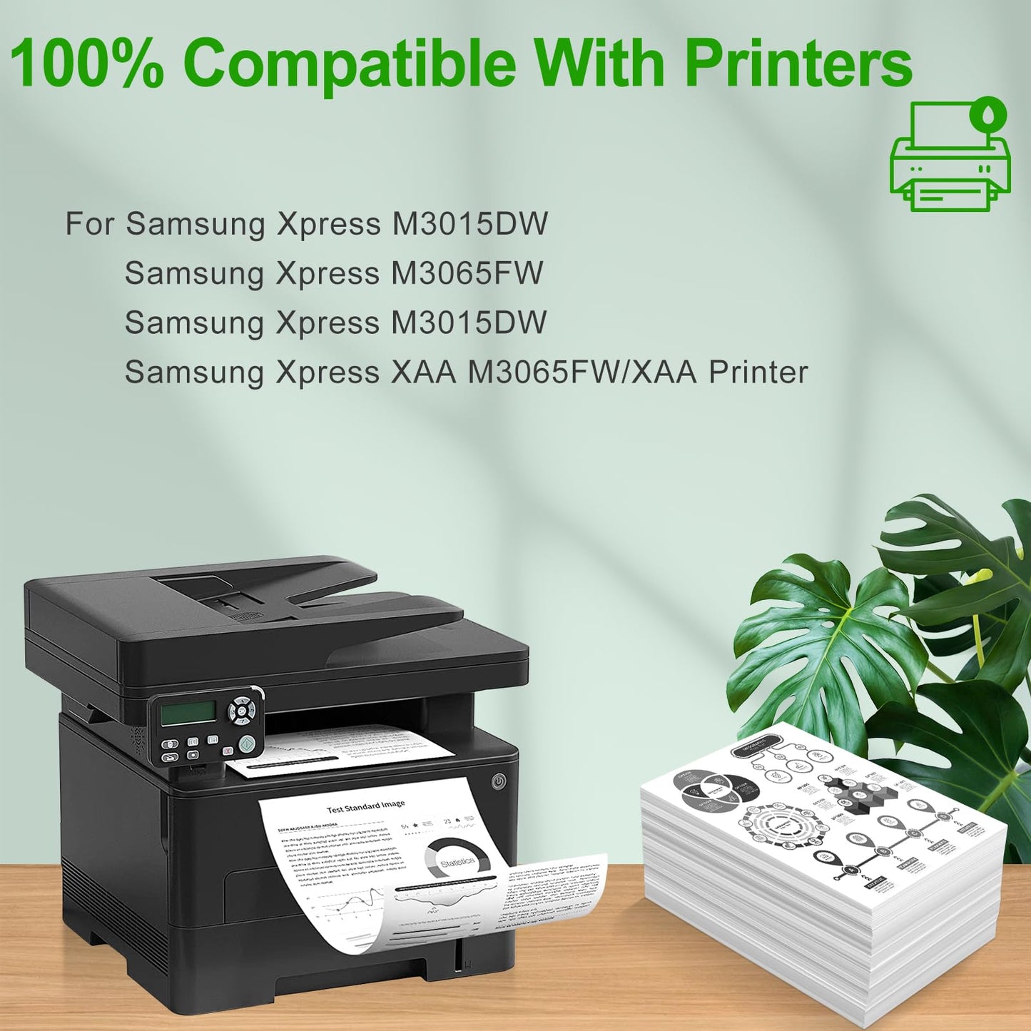 SINOPRINT MLT-D118S Black Toner Cartridge Replacement for Samsung MLT-D118S D118S MLT-D118L MLT-D118E Toner for Samsung Xpress M3065FW M3015DW Printer (1,200 Pages, 2-Pack Black)