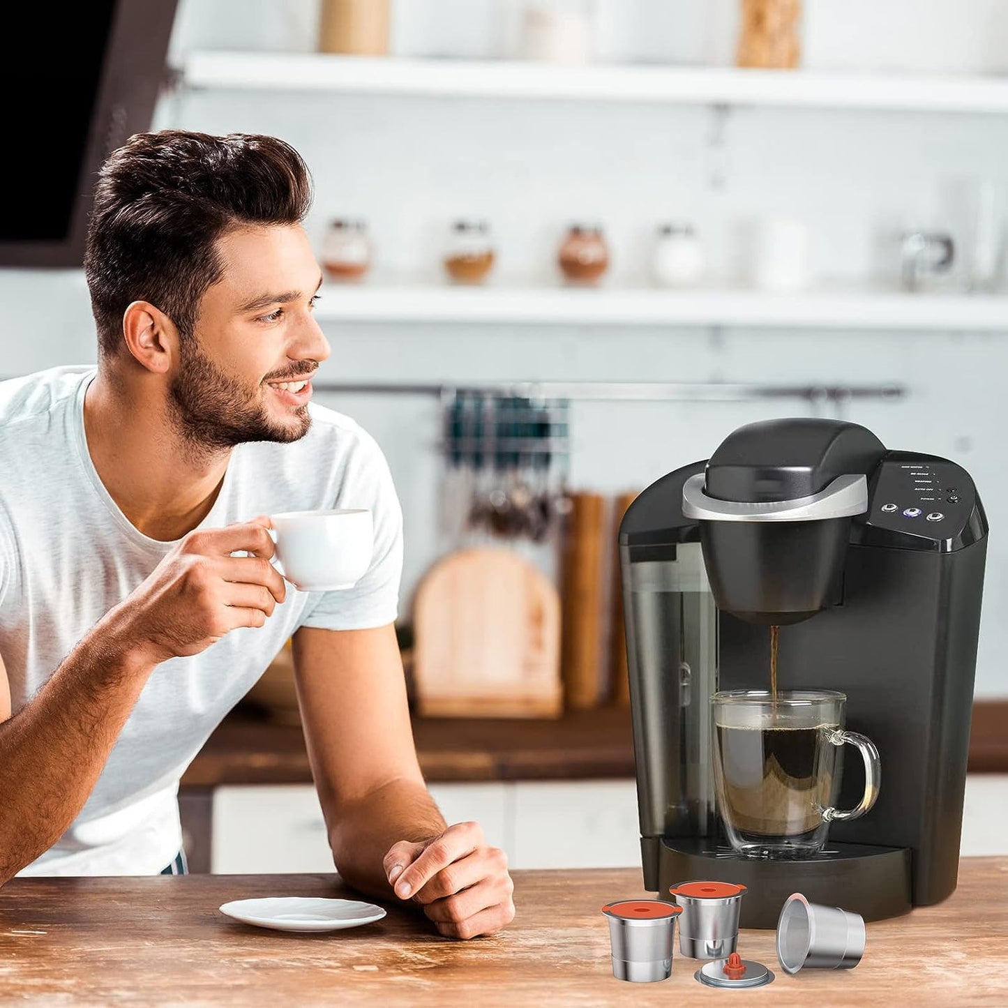ACOFEM 4 Pack Reusable K Cups Pods for Keurig 1.0 & 2.0