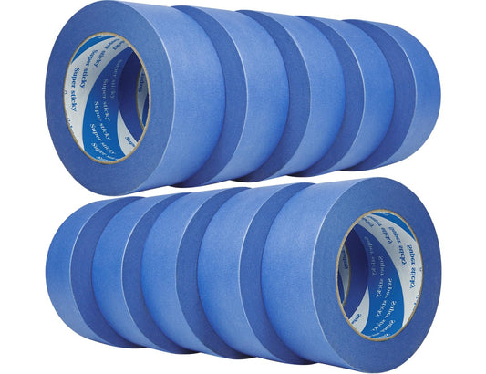 10 Rolls Blue Painters Tape 2 Inch, Bulk Masking Master Tape 60 Yards, Wall Masking Tape No Residue, Multi-Surface Painter's Tape for Wall Painting Edge Treatment DIY Crafts,600 Yards Totally