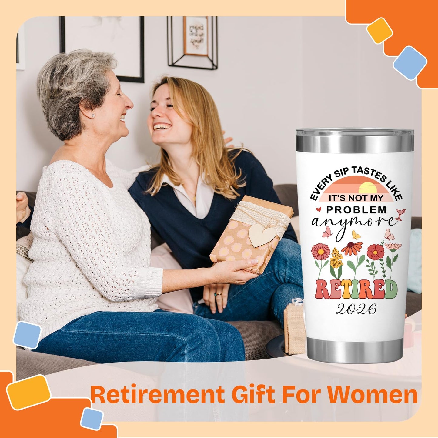 NewEleven Retirement Gift For Woman 2026 - Goodbye Present, Going Away Gift, Farewell Gifts For Coworkers Women From Colleague, Friend, Family - 20 Oz Tumbler