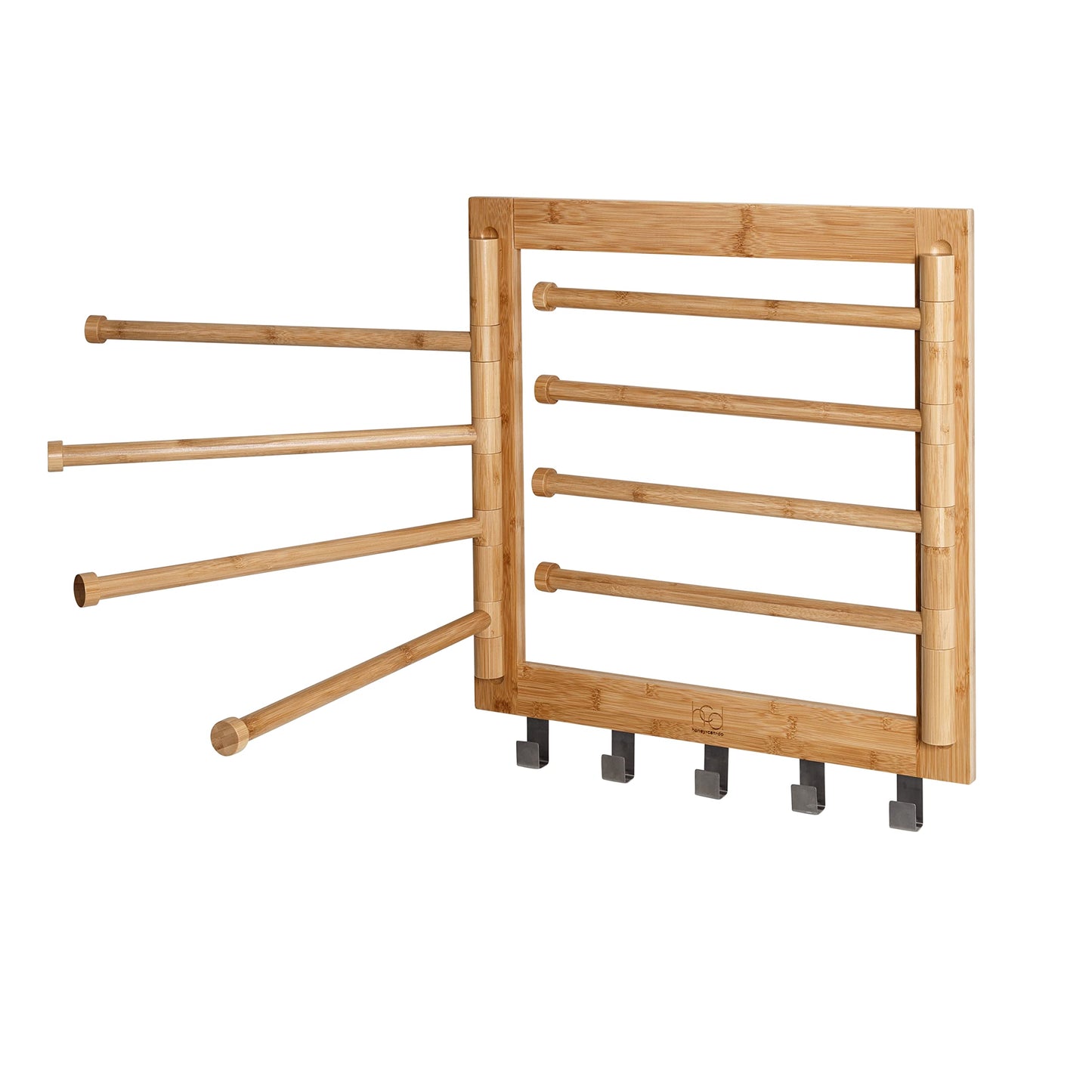 Honey Can Do Wall-Mounted Swivel Clothes Drying Rack DRY-09386 Natural