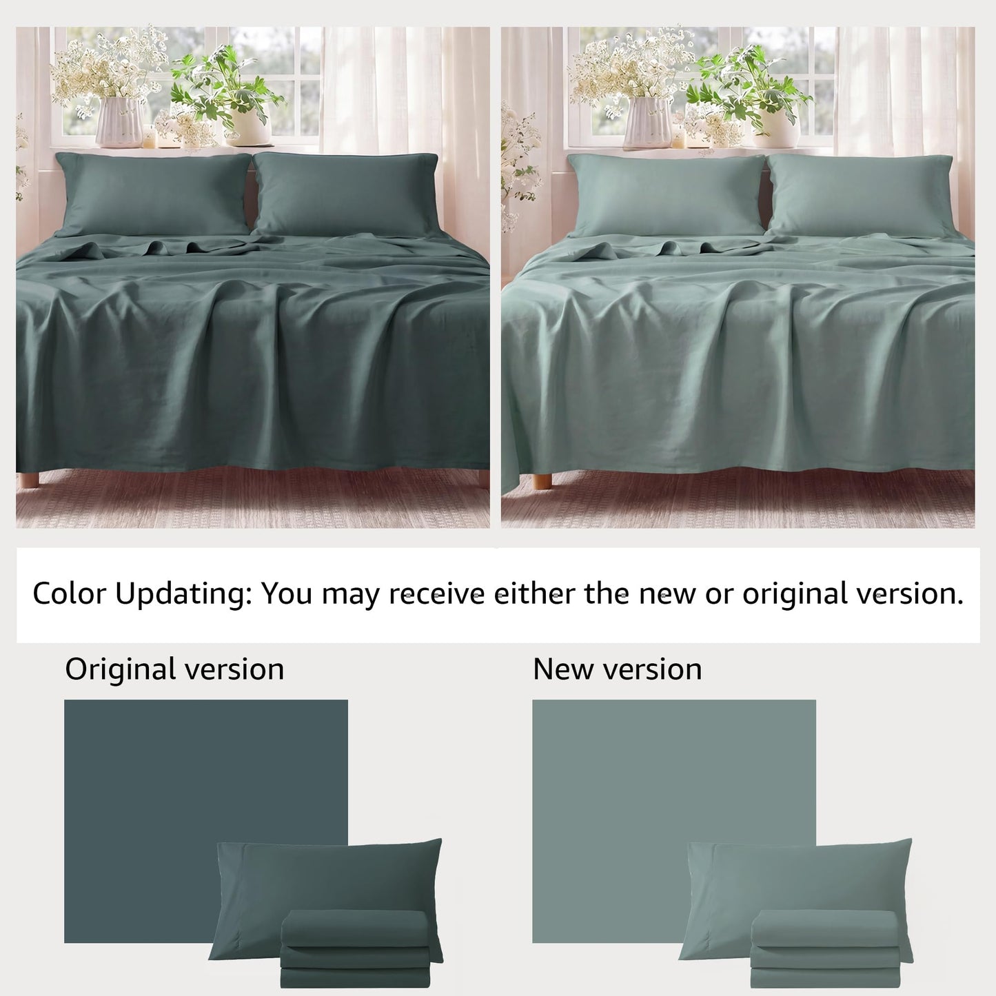Monbix Queen Comforter Set - 7 Pieces Sage Green Bed in a Bag Queen Bedding Sets with Comforters, All Seasons Down Alternative Comforter Bed Set with Sheets,Pillowcases & Shams