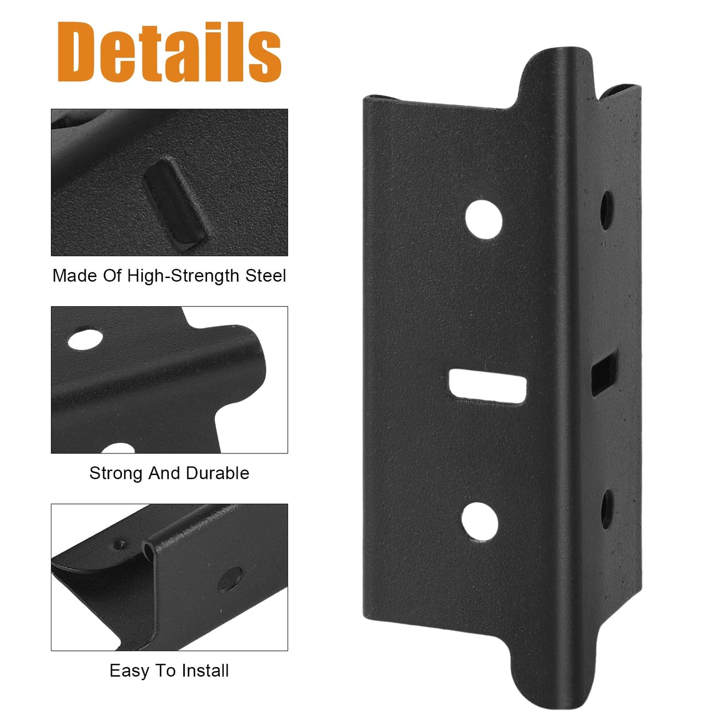 8 Pcs 1.25 In Post Coupling Compatible With Muscle Rack, Post Coupler, Post Connector For Muscle Rack Width is Less Than or Equal To 1.25 Inches, 3.95 x 1.35 x 1.35 In