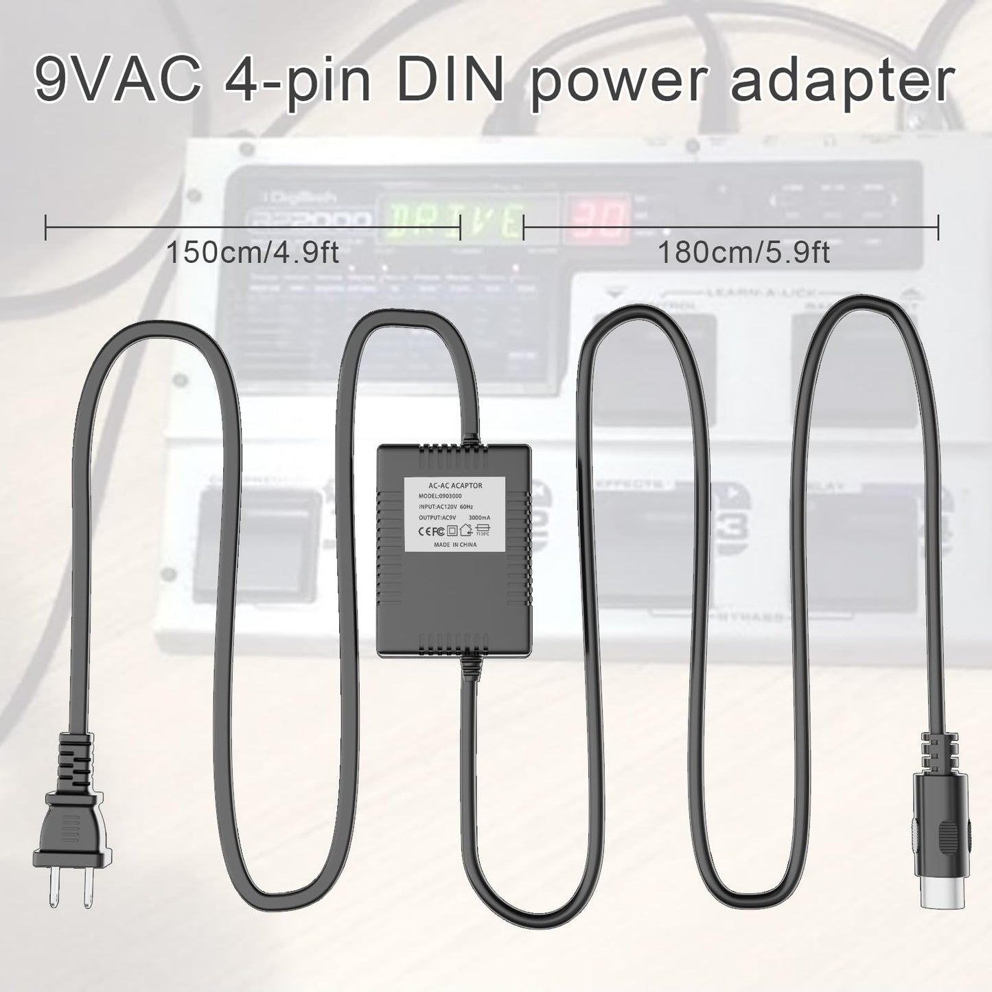 9V AC Adapter Power Supply for Korg Digital Piano Synthesizer & Digitech Effects Pedal – Compatible with KM2 Mixer Karma N1 N1R N5 N5EX TR TR88 Triton KA143 i5M Triton TR88 RP500 Whammy RP21D