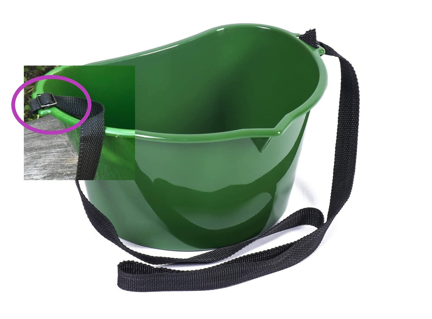 byMall Berry Picking Basket - 3L Hands-Free Fruit Picking Bucket with Adjustable Strap (Green)