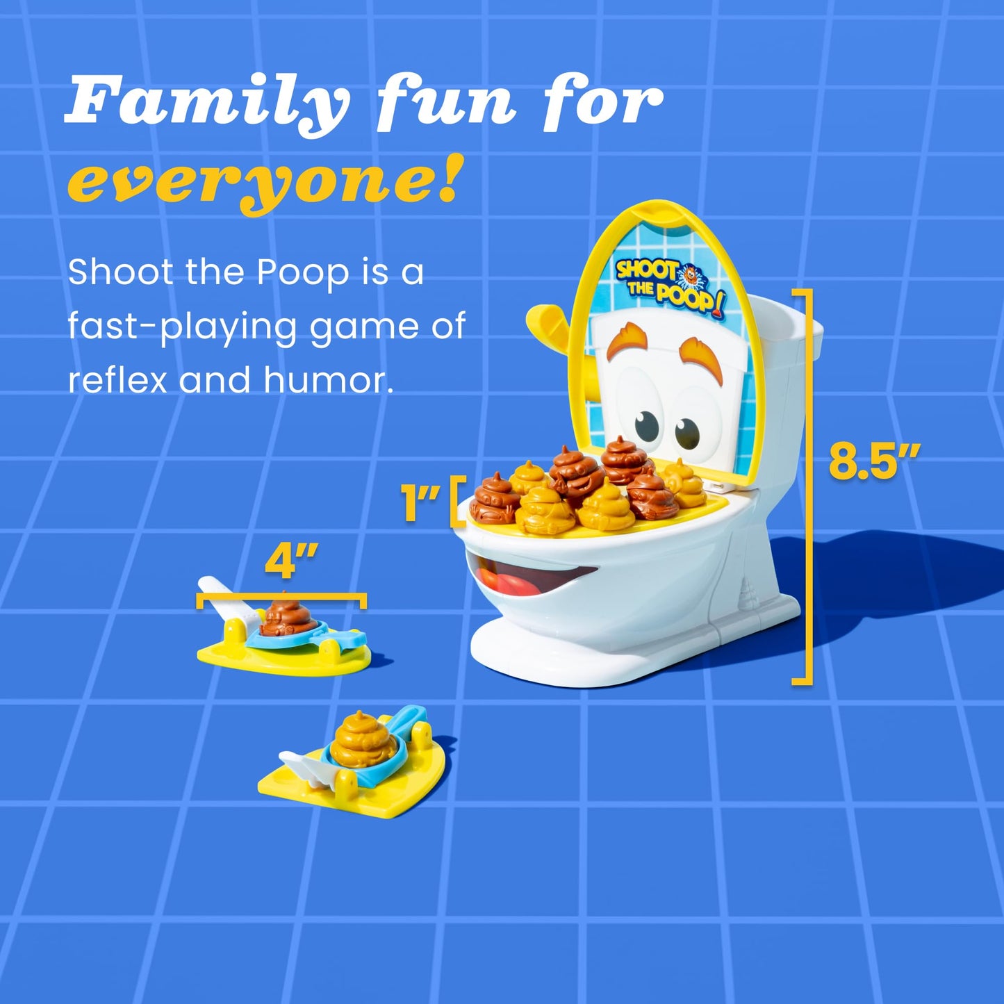 Brybelly Shoot the Poop – The Original Talking Toilet Game for Kids & Families – Funny Fast-Action Poop-Launching Game with Sounds & Silly Humor for Ages 4+