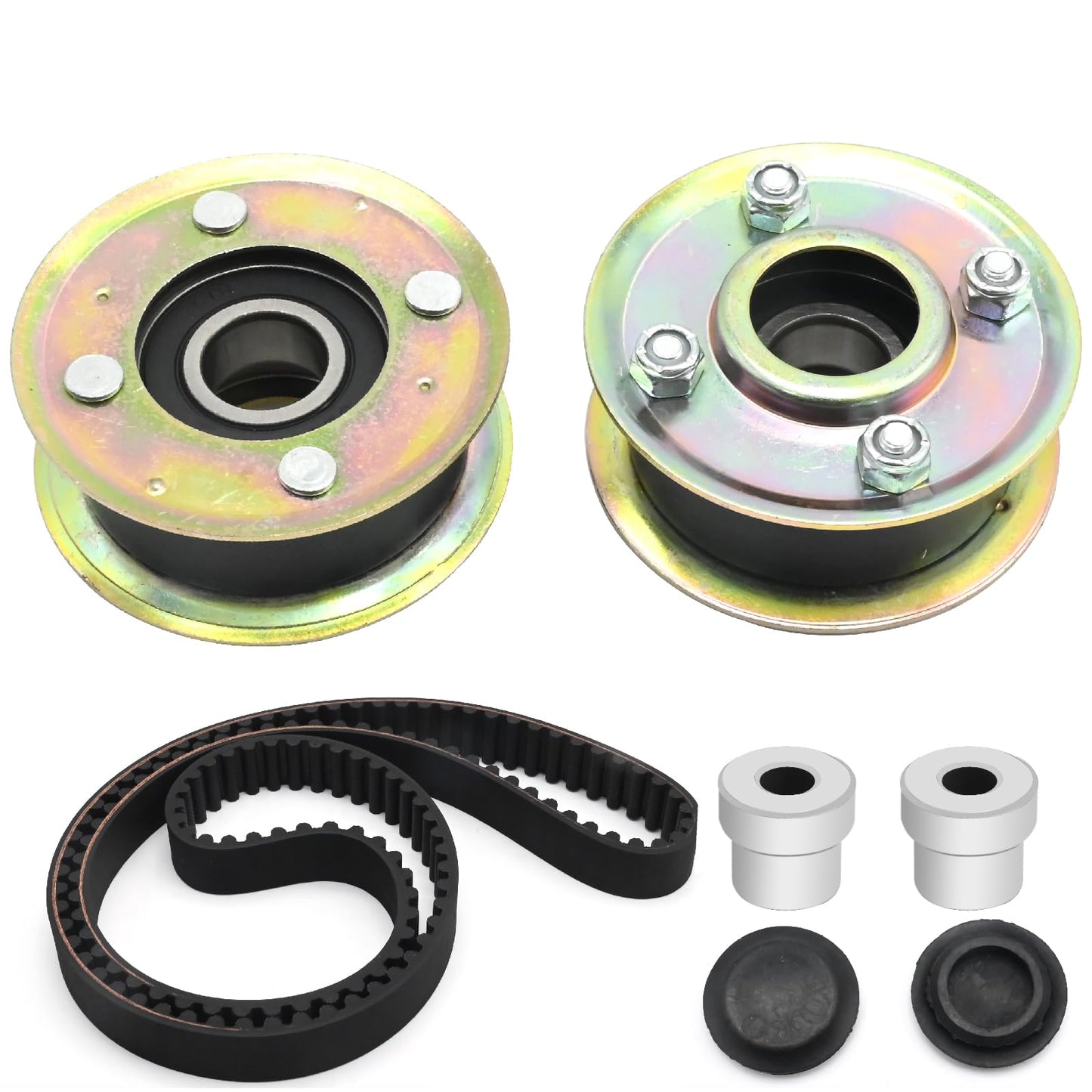 Anxingo 131-4529 Idler Pulley and Belt Kit Replacement for Exmark ECS180 CKA30000 Replacement for Toro 22205TE Lawn Mower Replaces 125-2532 131-4506 121-5763