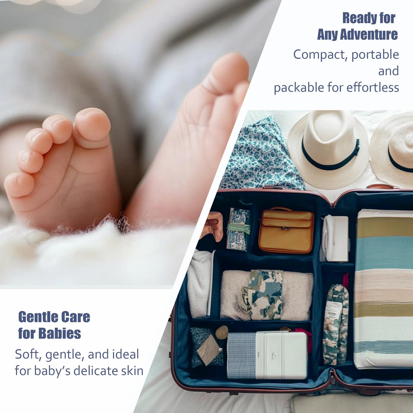 Ourmed Life Disposable Face Towels, Ultra Soft Biodegradable Facial Wipes for Sensitive Skin, Dry Wipes for Makeup Remover & Skincare, Travel Pack - 600 Count