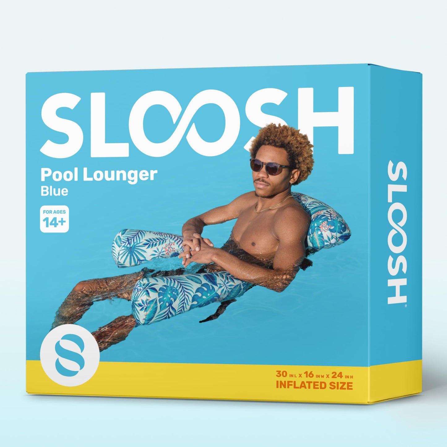 SLOOSH Pool Floats Chairs Adult,Inflatable Pool Lounge,Plant Pattern Floating Mat Hammock,Blow up Water Chairs Noodles rafts for Party Summer Water Beach Fun,Tropical Leaves