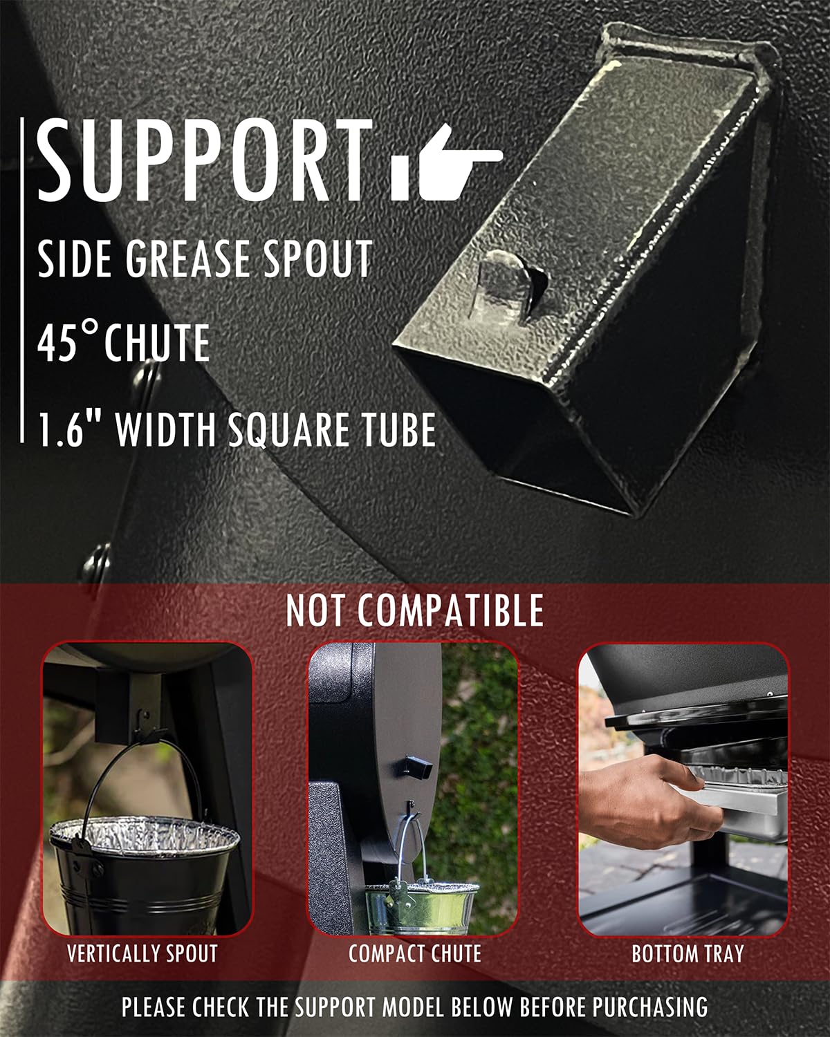 Upgraded Grease Bucket with Lid & 12PCS Liners, Grease Catcher for Smoker Drip Bucket, Compatible with Traeger, Pit Boss, Z Grills, Recteq and More - Grease Bucket for Pellet Grill