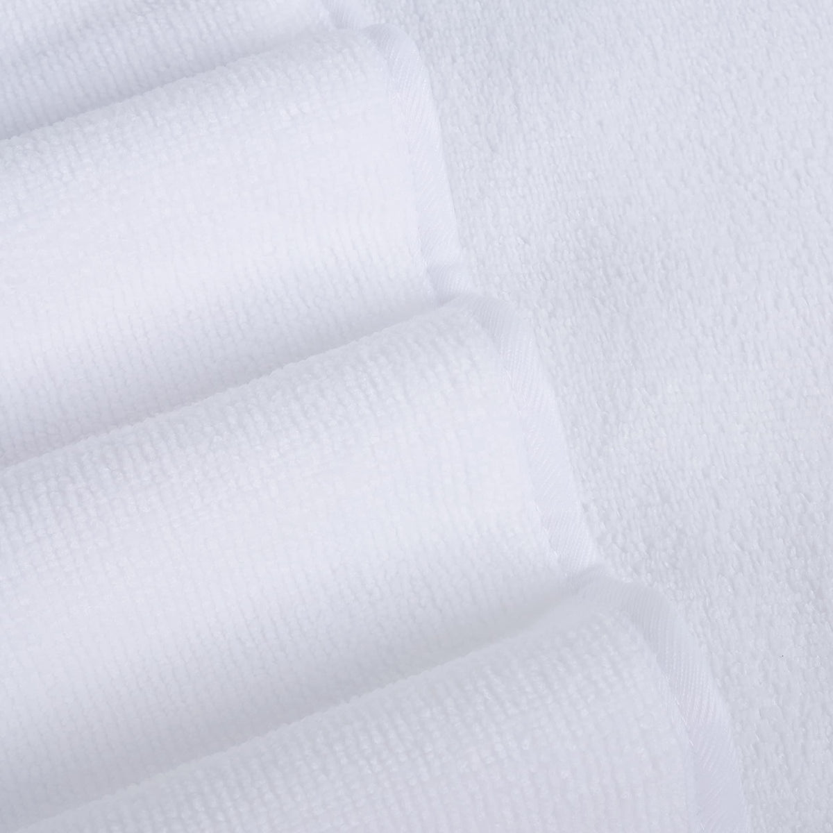 Polyte Microfiber Quick Dry Lint Free Bath Towel, 57 x 30 in, Pack of 4 (White)