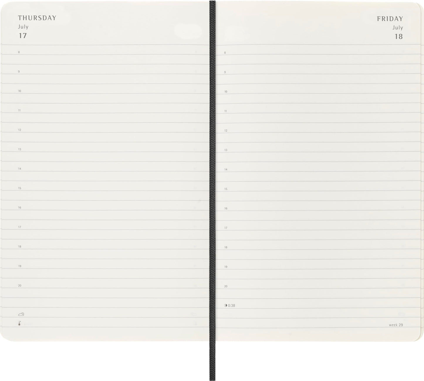 Moleskine Classic 18 Month 2025-2026 Daily Planner, Soft Cover, Large (5" x 8.25"), Black, 608 pages