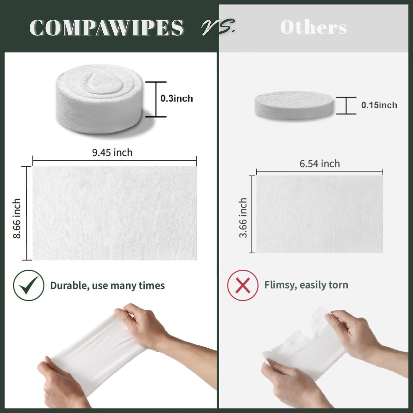 UNKENBO® 500 PCS Compressed Towel Tablets Disposable Towels For Travel, Compressed Hiking Toilet Paper, Compact Camping Towel, Coin Tissue for Travel, Hiking, Beauty