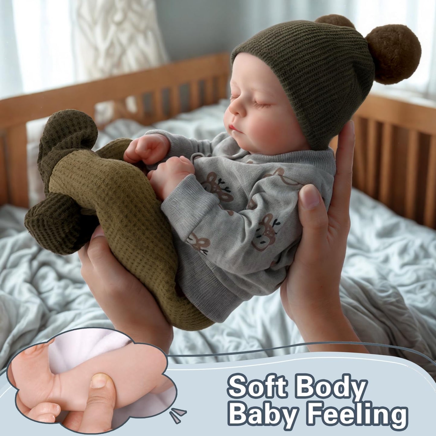 BABESIDE Realistic Reborn Baby Dolls Boy Noah, 20 Inches Soft Full Vinyl Body Realistic Baby Dolls, Real Life Baby Doll with Toy Accessories Gift Set for Kids Age 3+