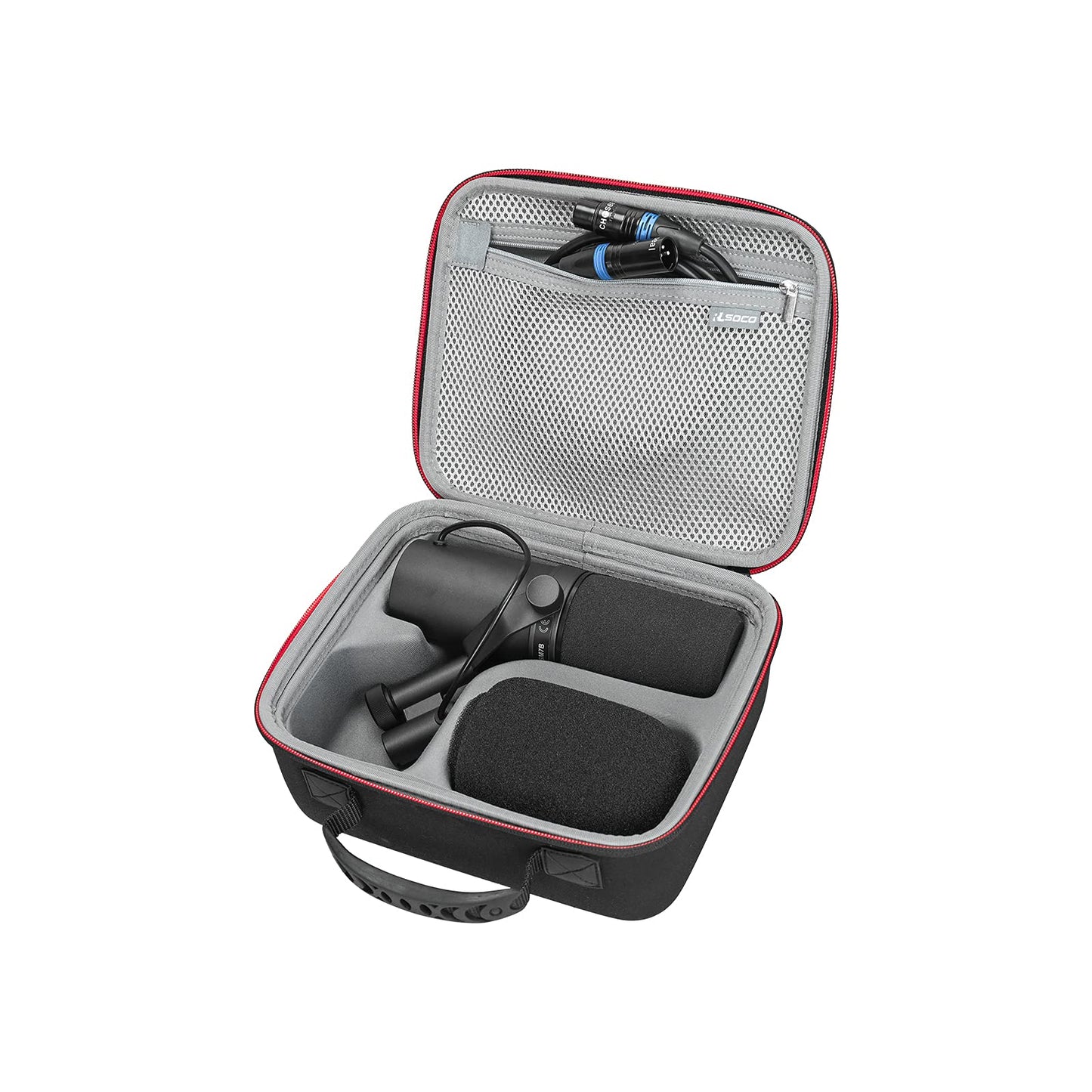 RLSOCO Case Compatible with Shure MV7+/MV7X/MV7i/MV7/MV6/SM7B/SM7dB Podcast Microphone, Hard Carrying Case, Dust & Water-Resistant - Black (Case Only)