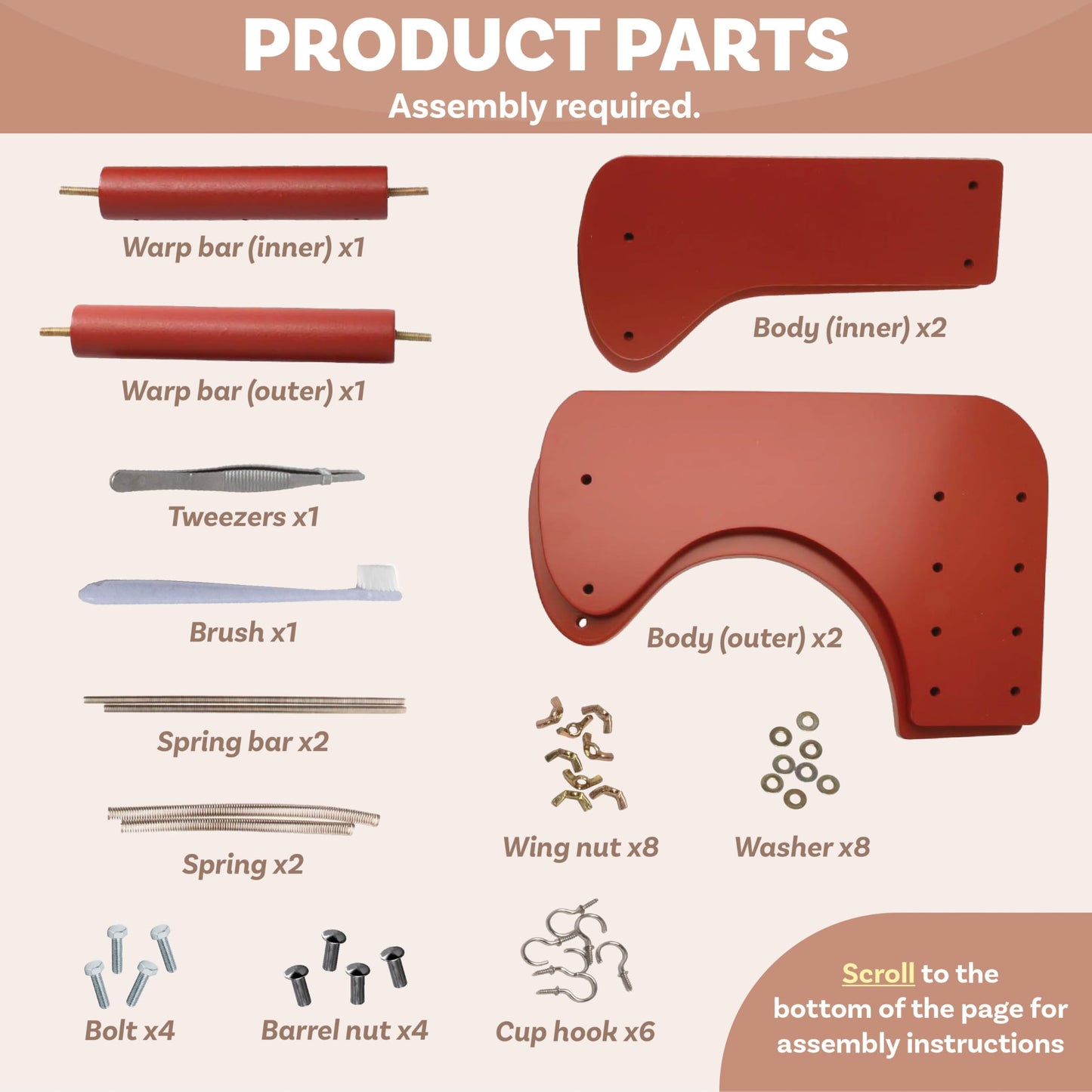 The Beadsmith ComfortLoom - Adjustable Standing Beads Loom with 4 Length Settings, Ergonomic Angled Design, Work Area 7.5” to 10.5”, Jewelry Making Kit, Patent Pending