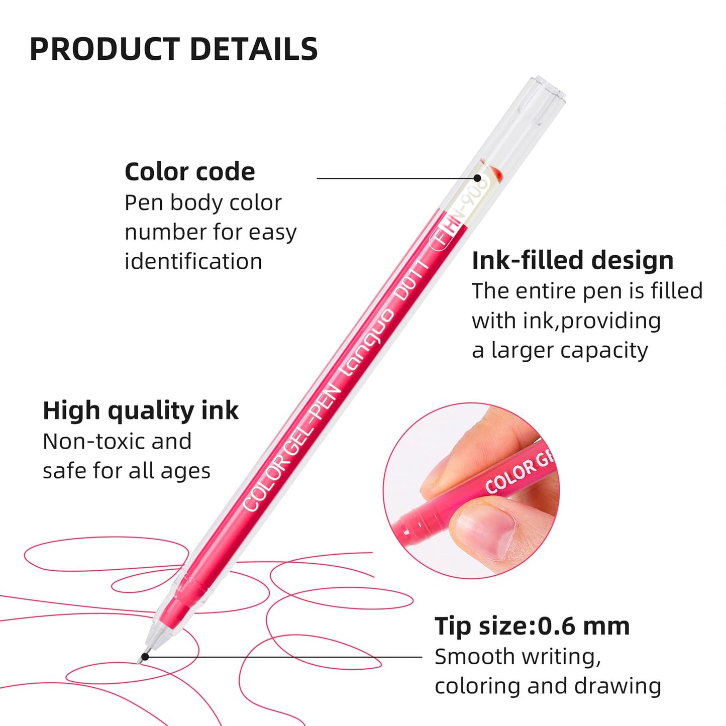 168Pcs 162 Colors Gel Pens Set，0.6mm Fine Point Quick-Drying Ink with Exquisite Transparent Storage Bag for Adult Coloring & Journaling, Drawing & Office