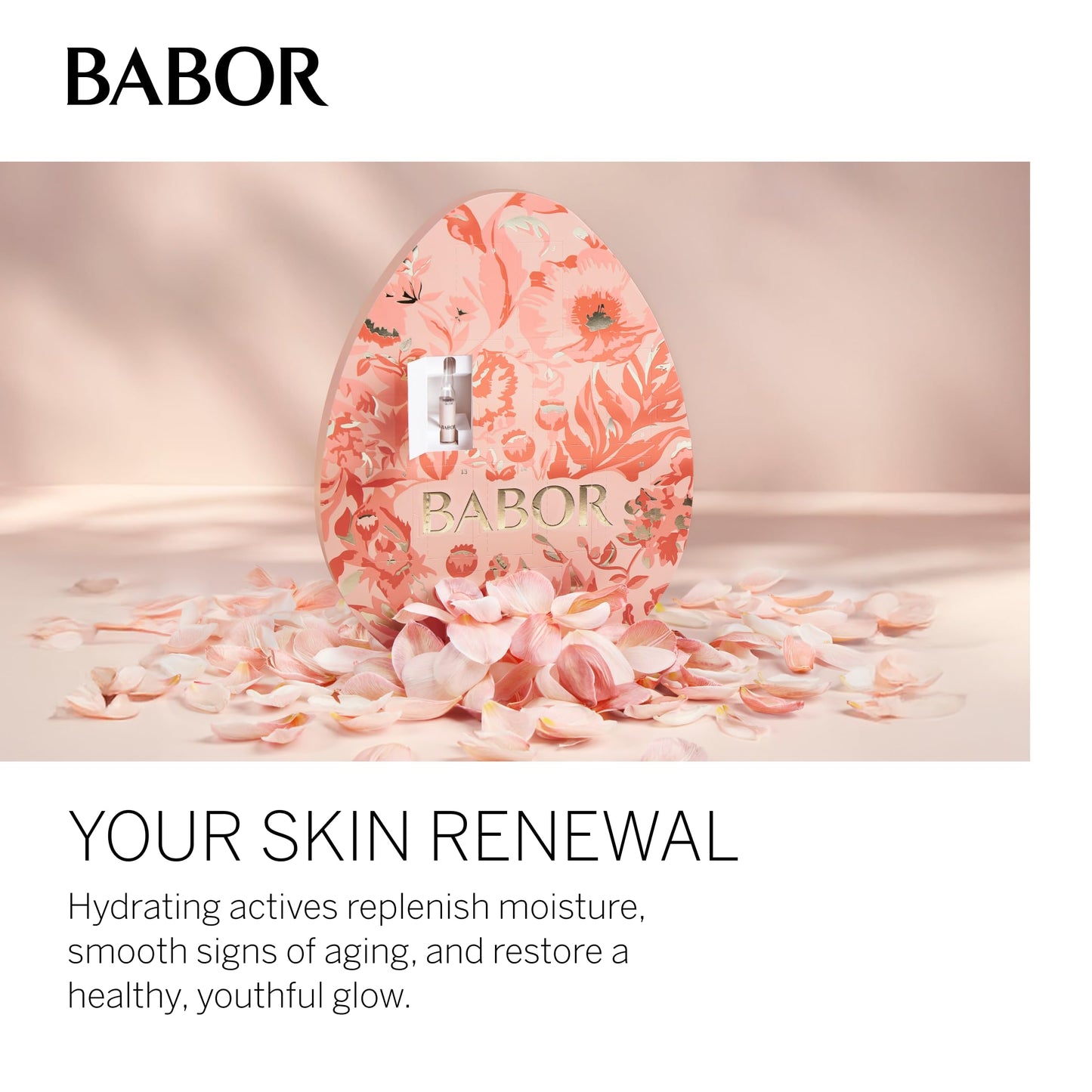 BABOR Spring Egg with 14-Day Hydrating & Anti-Aging Ampoule Treatment for a Radiant Complexion, Best for Dry Mature Skin Looking for a Spring Refresh