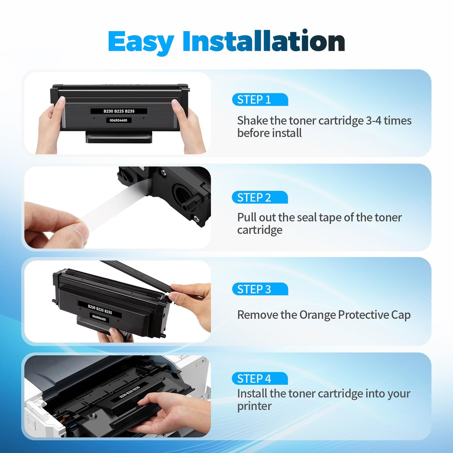 BAIINK B230 B225 B235 Toner Cartridges 1 Pack Compatible with Xerox B230 006R04399 006R04400 006R04401 for B225 B235 B230 B225DNI B235DNI B230DNI Printers (with Chip)