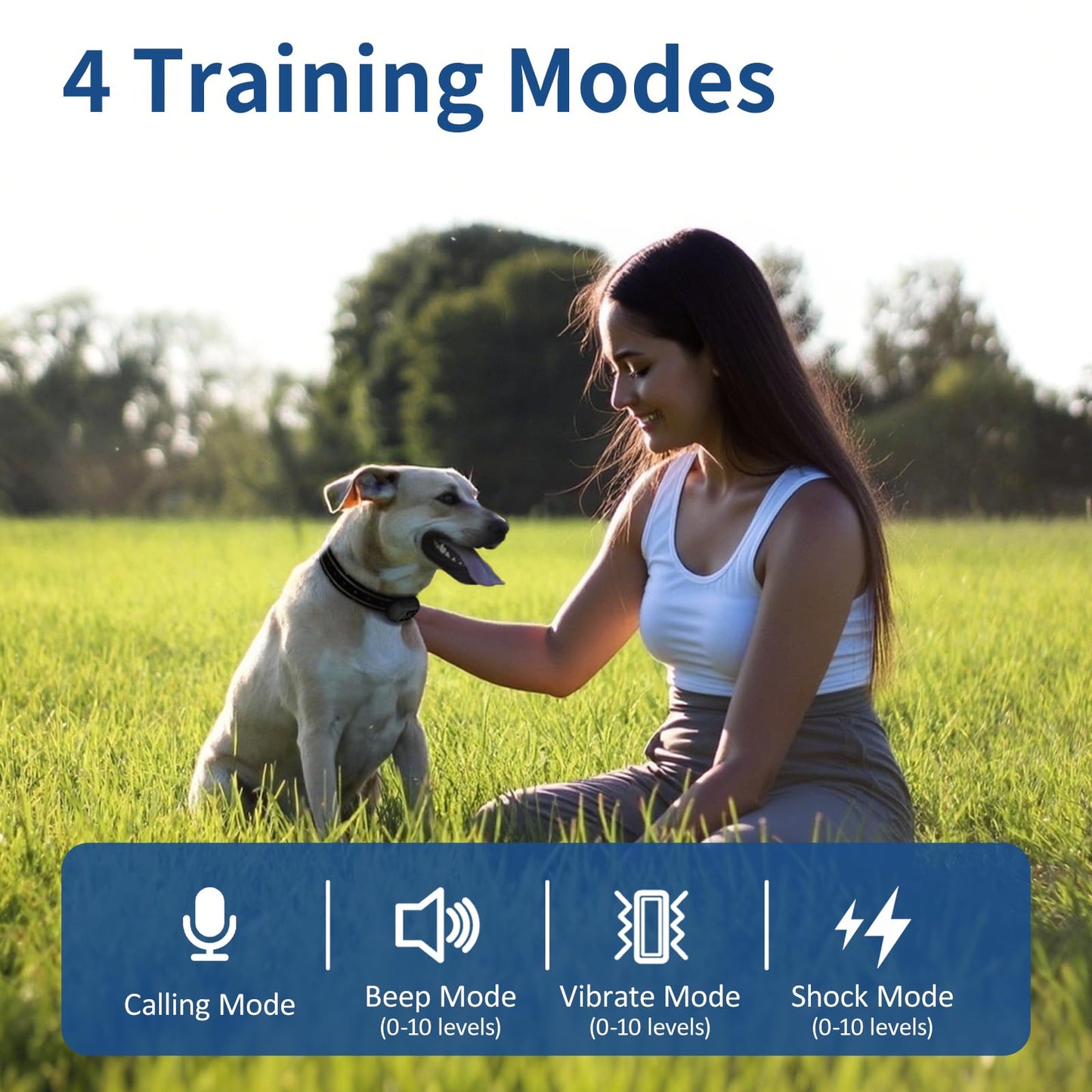 BUKEWIT Dog Training Collar with Remote - 4900FT Dog Shock Collar with Remote Calling IP67 Waterproof with 4 Training Modes, Rechargeable Dog E-Collar for All Breeds