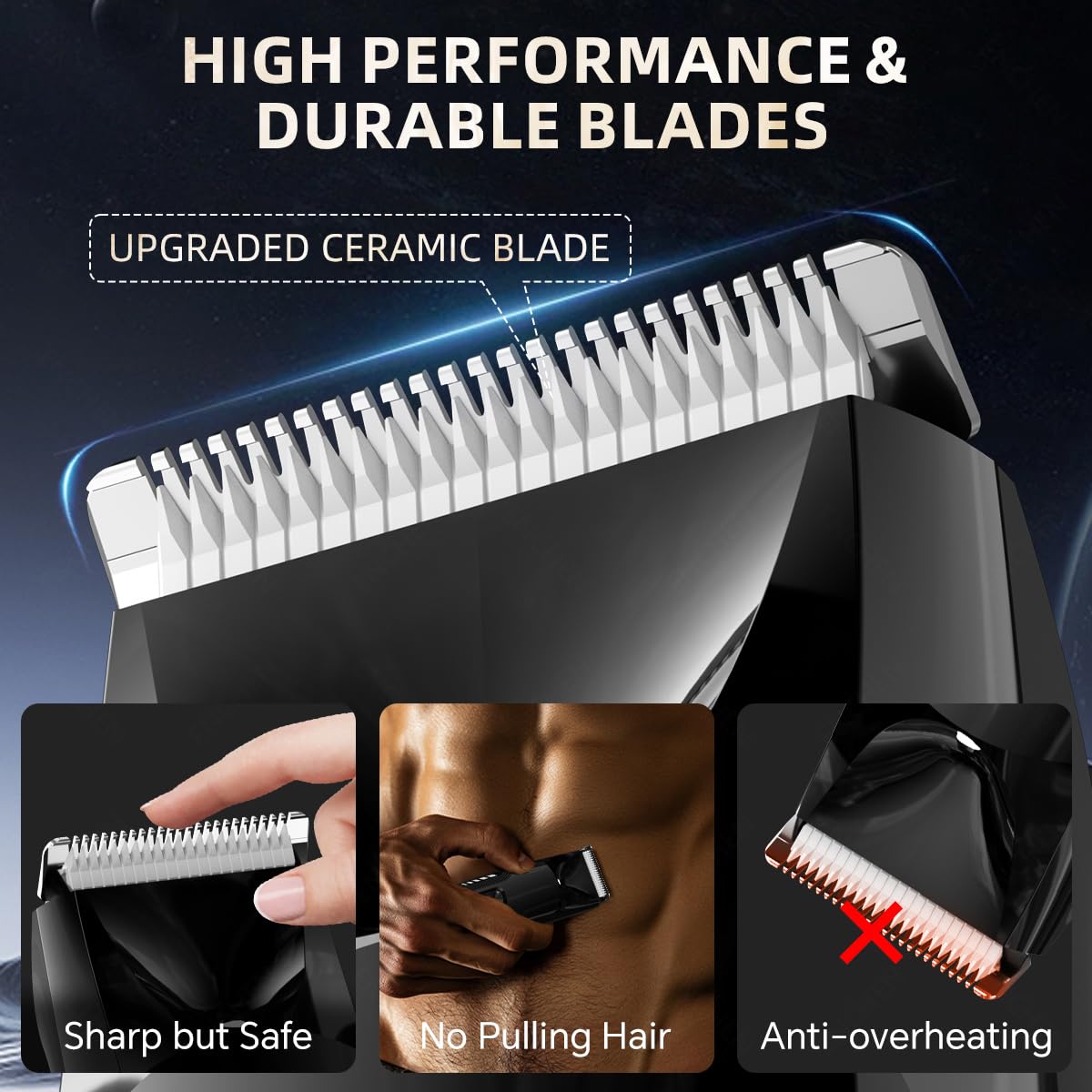 Body Shaver for Men, Electric Razor Floating Head Waterproof Shaver Razor Rechargeable Cordless Bikini & Body Trimmer, 90min Long Working - Painless Hair Removal