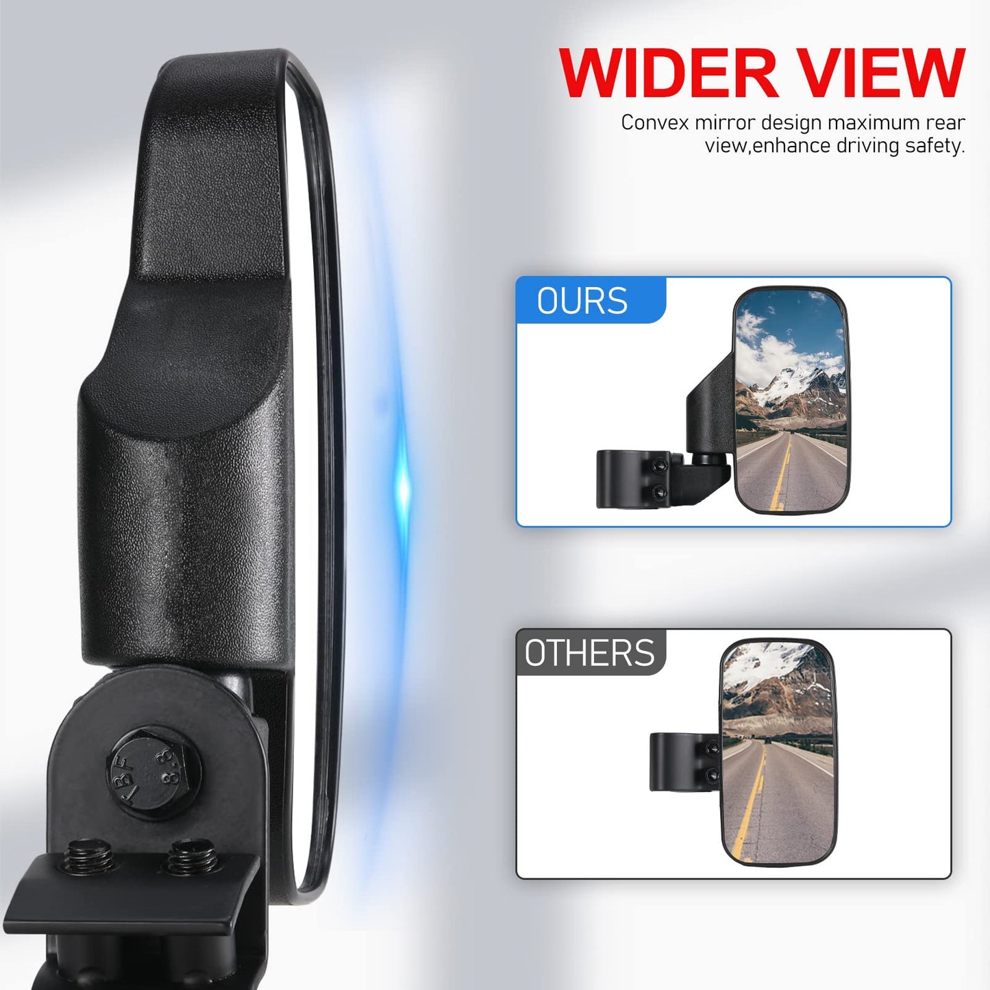 OFIG Ranger Side Mirrors, Break Away UTV Side Mirrors Compatible With Pro-Fit 2015-2026 Polaris Ranger General Can Am Defender Maverick Trail