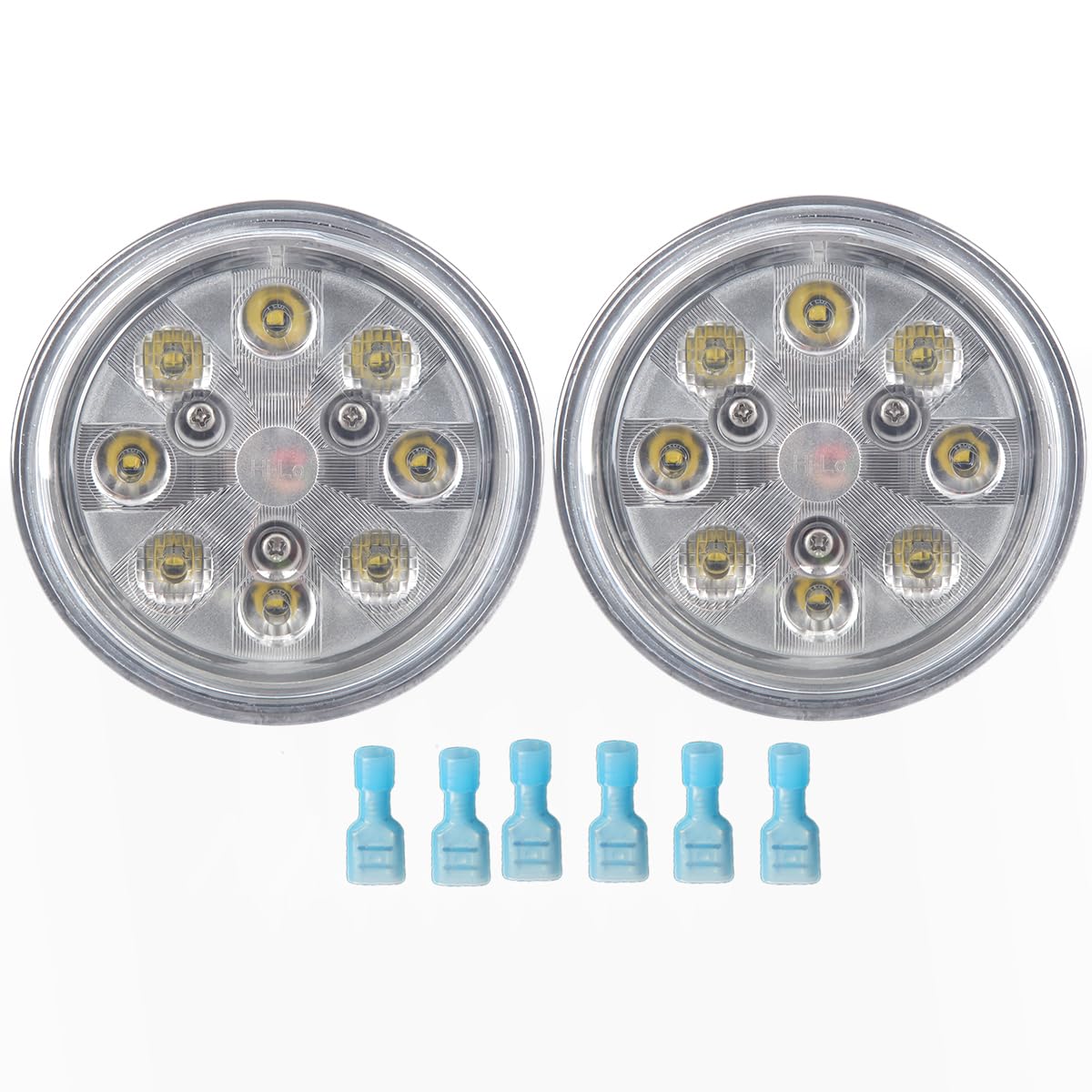 AGP.1978 2Pack 24W LED Work Light Sealed Round Hi/Lo Beam 12V Lamp Compatible with John Deere Tractor 3300, 4400, 4420, 4040