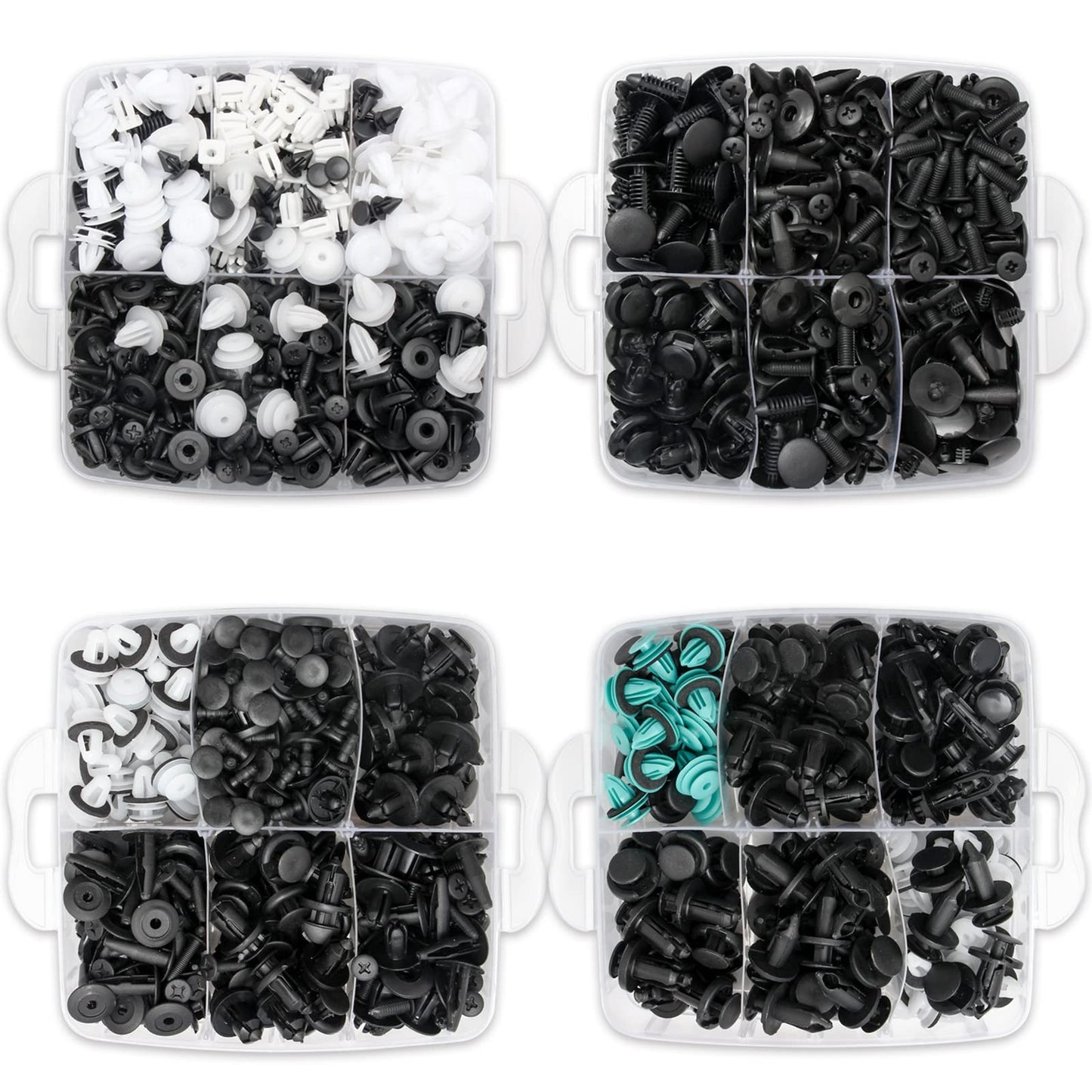 Medoon Car Retainer Clips 1115PCS 32 Most Popular Sizes Fasteners Automotive Plastic Clips with 10 Cable Ties 1 Clip Remover for Ford GM Toyota Honda Chrysler BMW Benz Nissan Subaru Audi Mazda