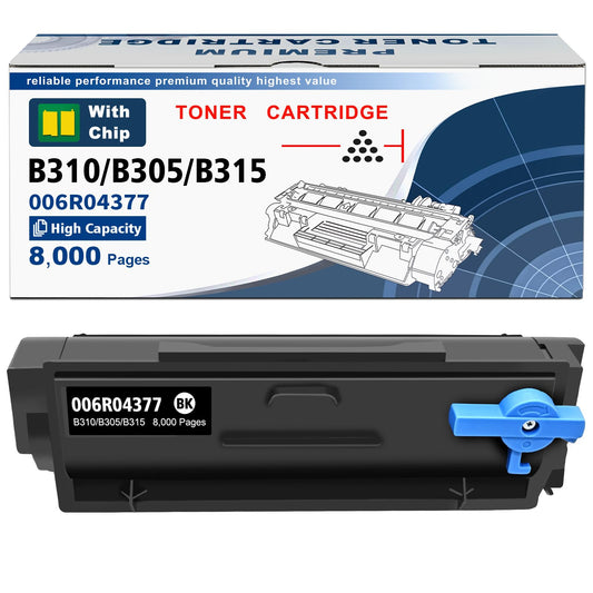 Aseker B310 B305 B315 Black Toner Cartridge with New Chip 006R04377 Remanufactured for Xerox B310dni B315dni B305dni Printer High Capacity 8000 Page Yields ( Black*1 )