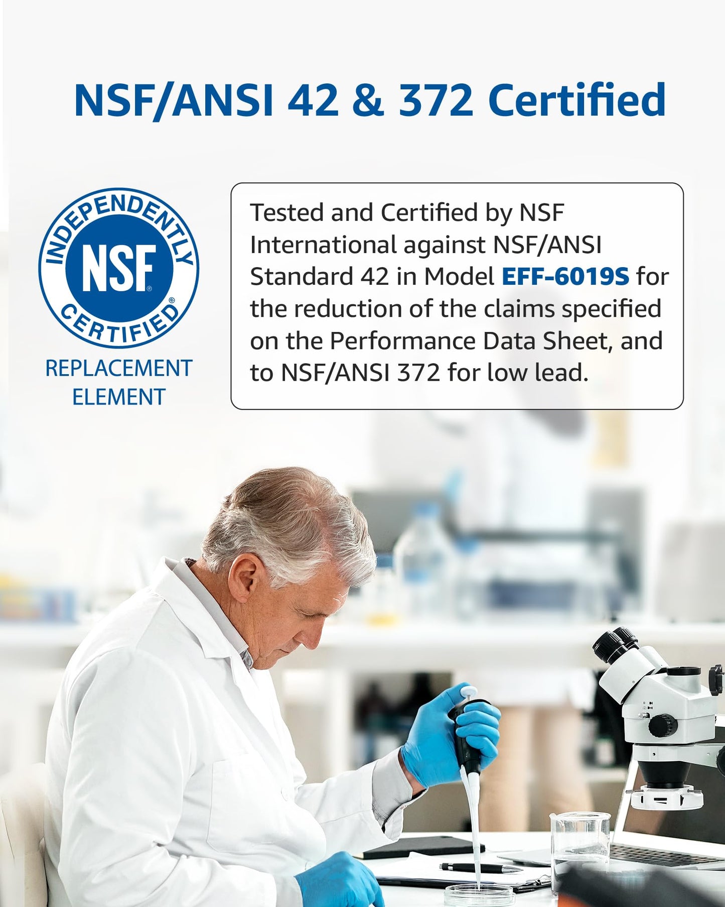 Maxblue MB-F19C (with CHIP) NSF 401 Certified Refrigerator Water Filter, Replacement for GE® RPWFE®, RPWF, WSG-4, WF277, GFE28GMKES, PFE28KBLTS, GFD28GSLSS, PWE23KSKSS, GYE22HMKES, DFE28JSKSS