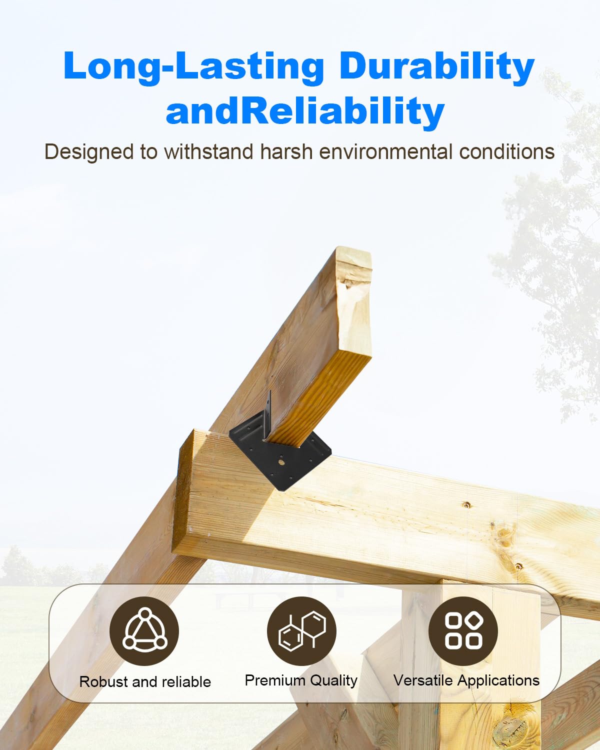 AOKLIT Hurricane Ties for Rafter, 24Pcs Hurricane Clips, Thickness 2.2mm(13 Gauge) Joist Hangers, Roof Brackets Fit 2X Truss to Rafter Connector for Roofing Trusses Wood Timber Connector