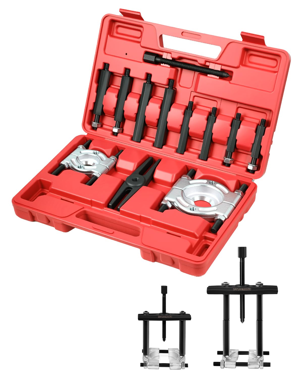 DAYUAN 12pcs Bearing Separator Puller Set, Heavy Duty 5 Ton Capacity 2" and 3" Bearings Splitters Puller Kit
