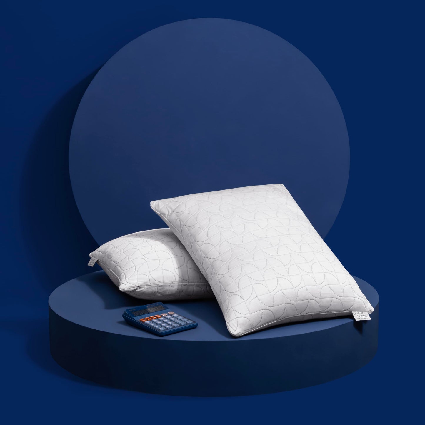 Cooling Pillows Set of 2 Crushed Foam with Extra Fill Hypoallergenic Washable Removable Cover for Side Back and Stomach Sleepers Dorm Essential by Casual Living, Standard Size 48-cm x 63-cm, White